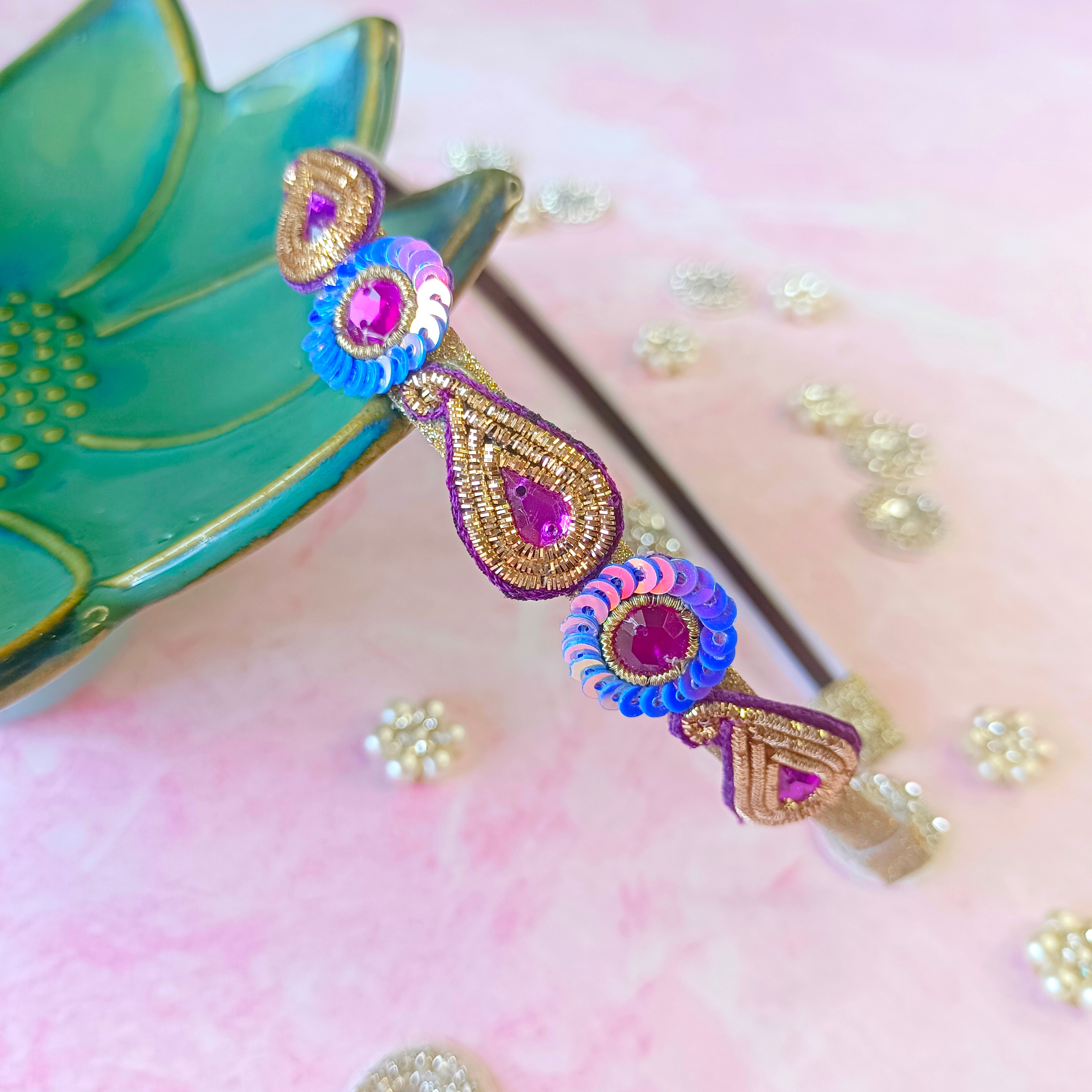 Purple Ethnic Ambi Pattern Headband