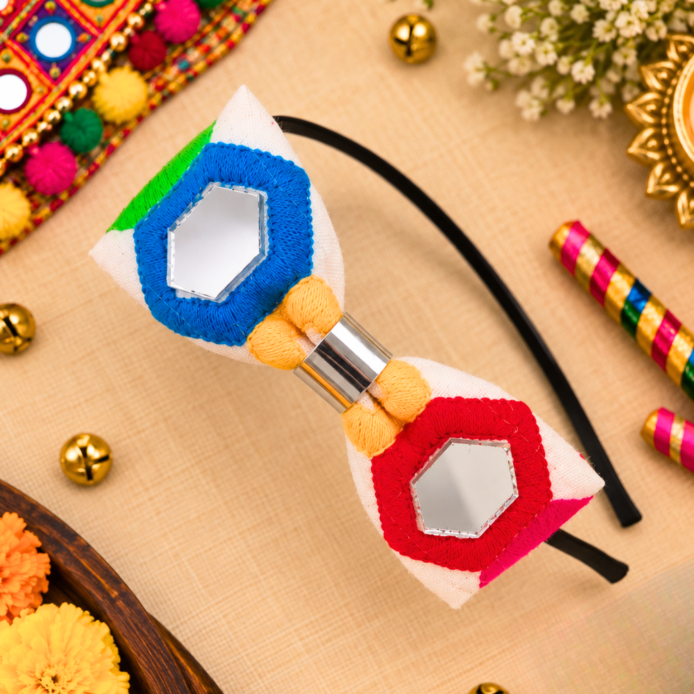 Sheesha Navratri Headband – White