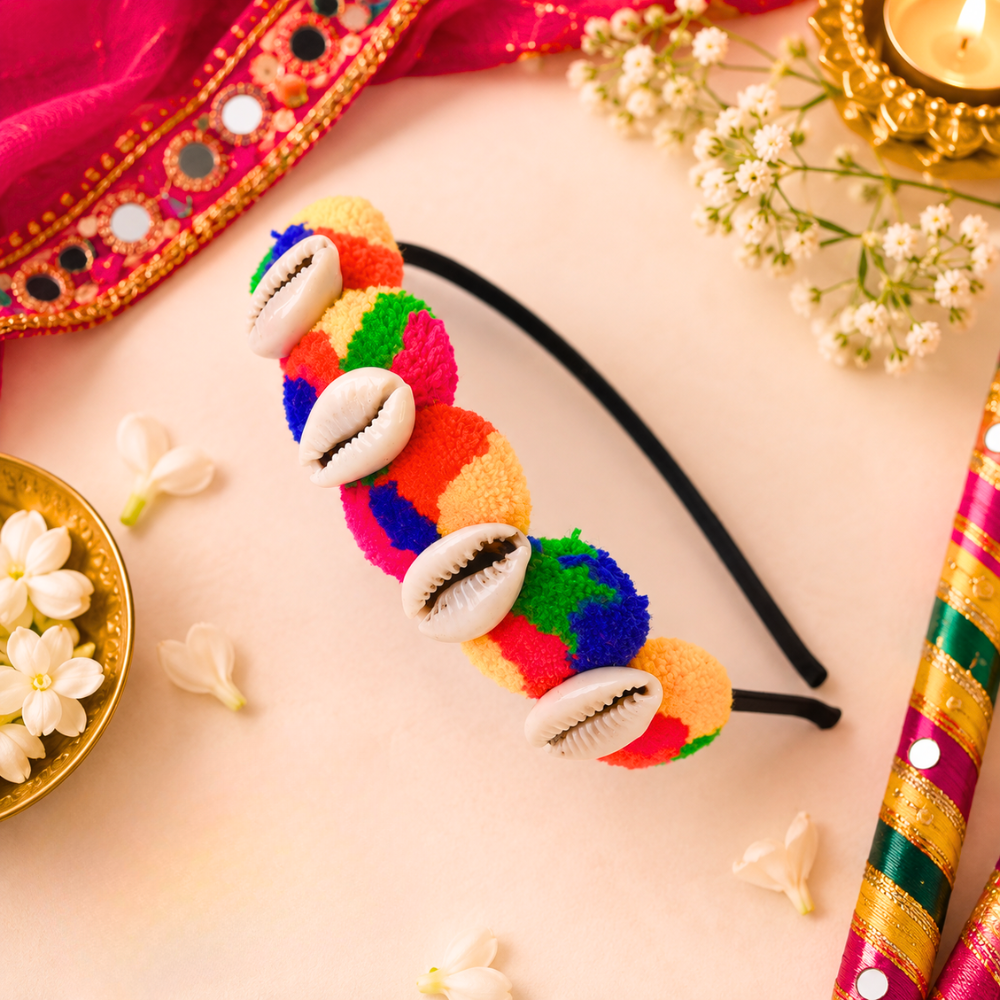 Navratri Kaudi & Pom Pom Headband