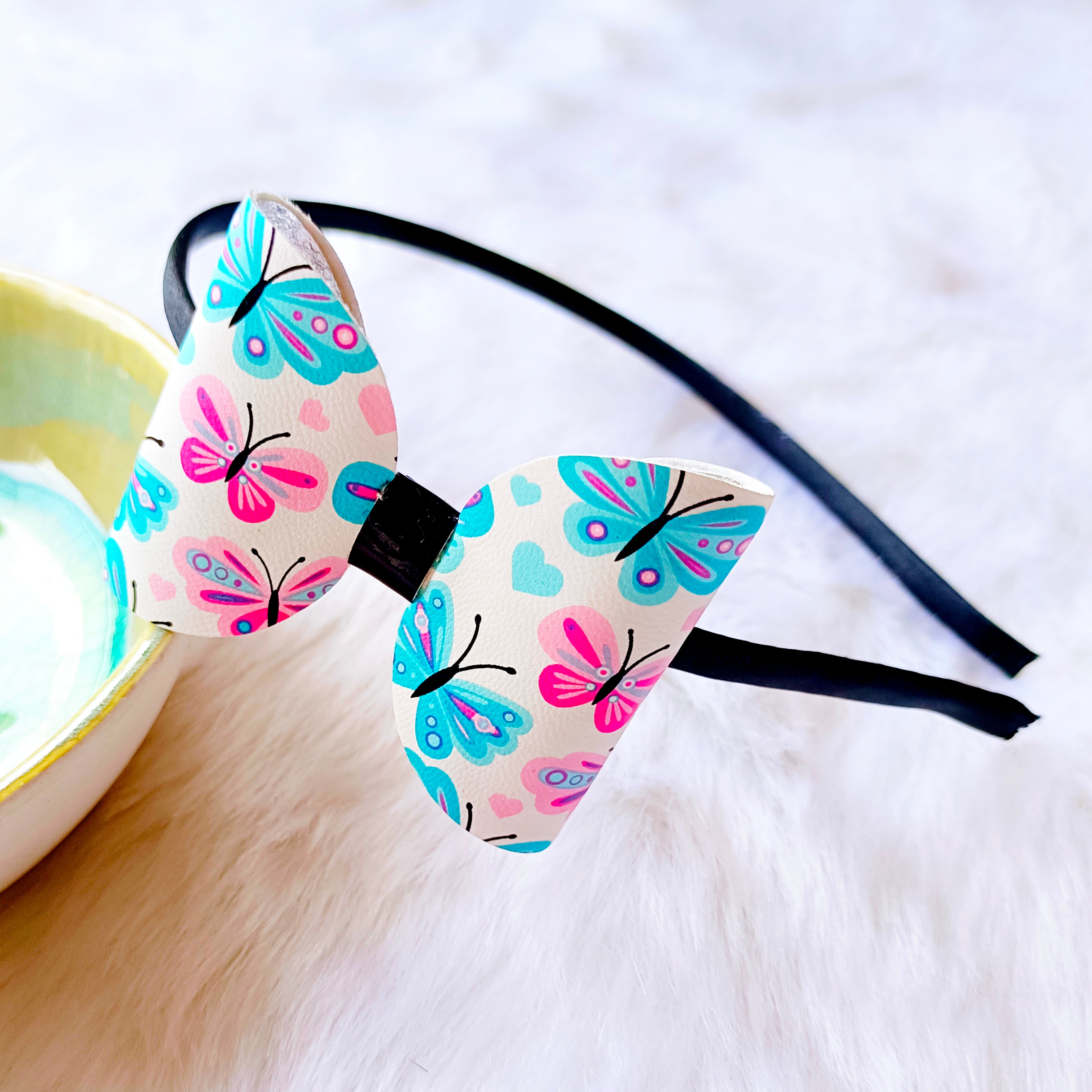 Multicolor Butterfly Headband