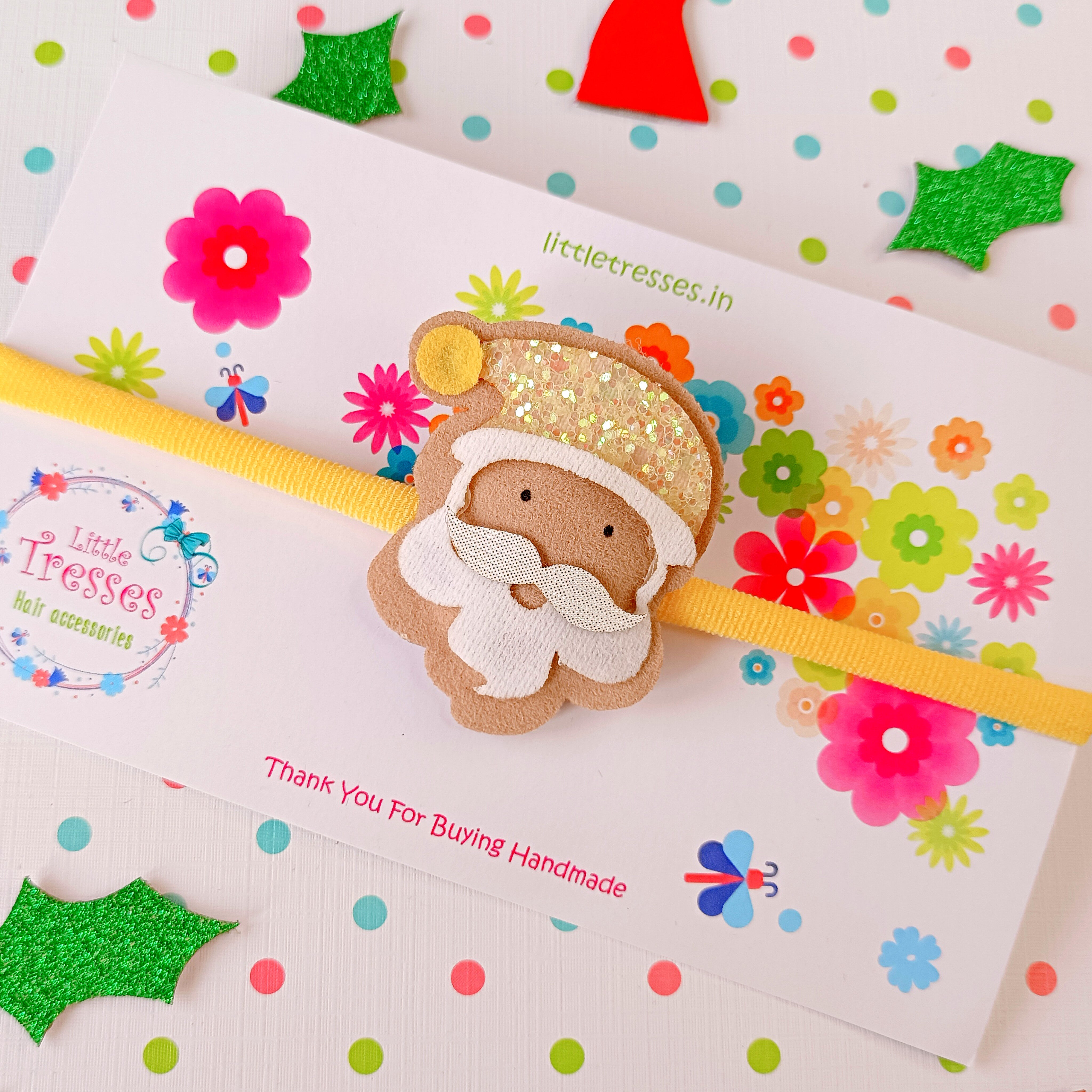 Santa Soft Stretchable Headband - Yellow