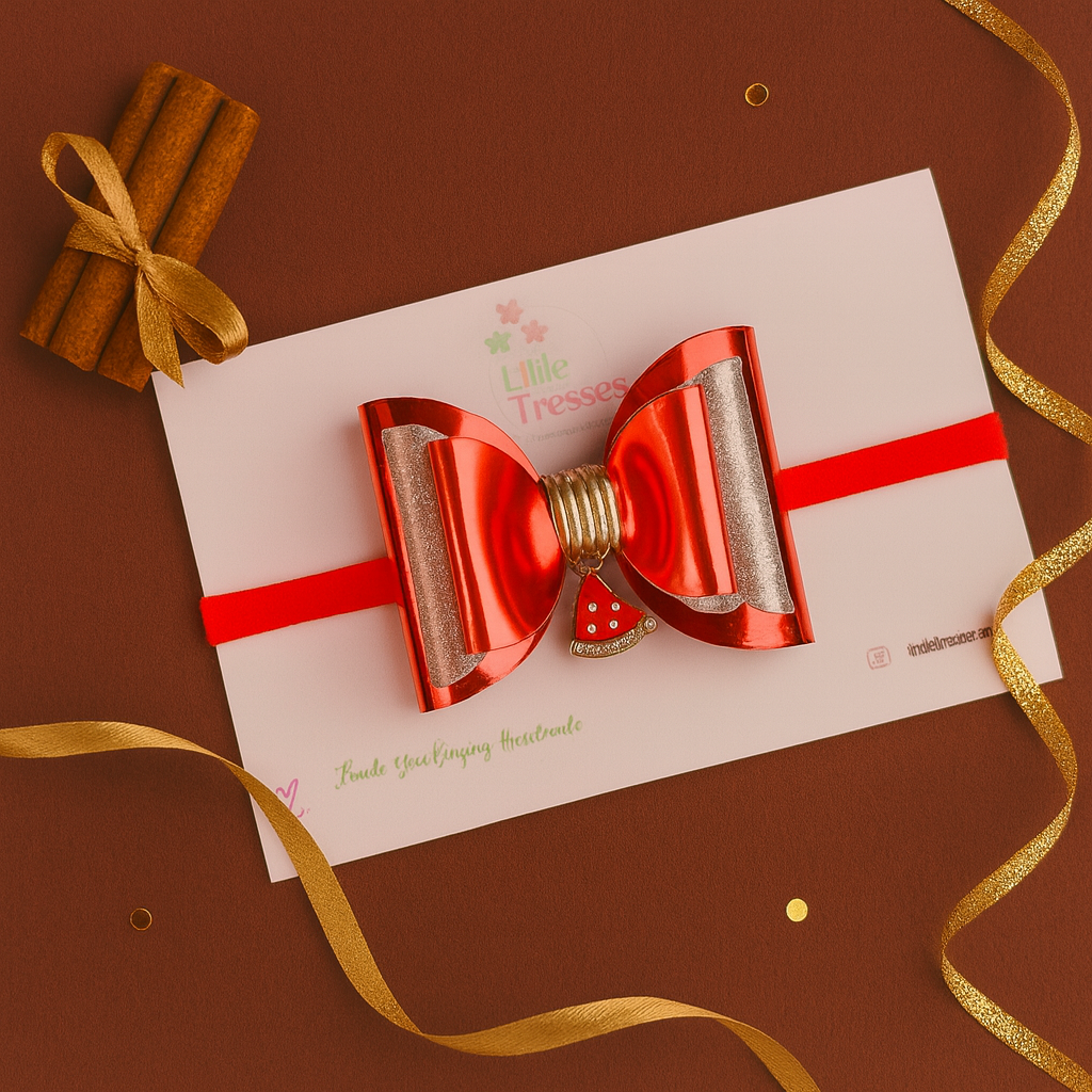 Christmas Cap Charm Soft Stretchable Headband