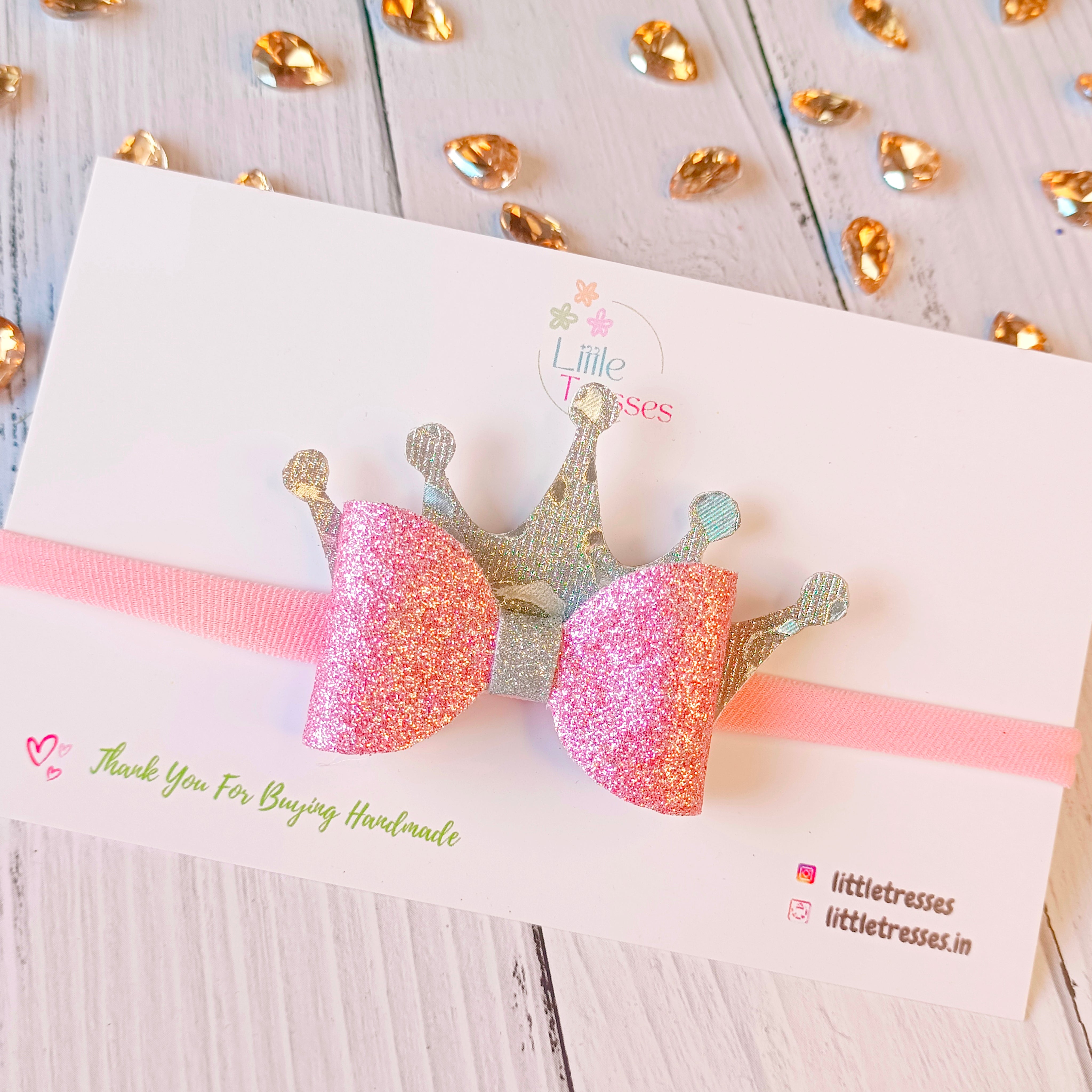 Crown Bow Soft Headband - 5 Colors