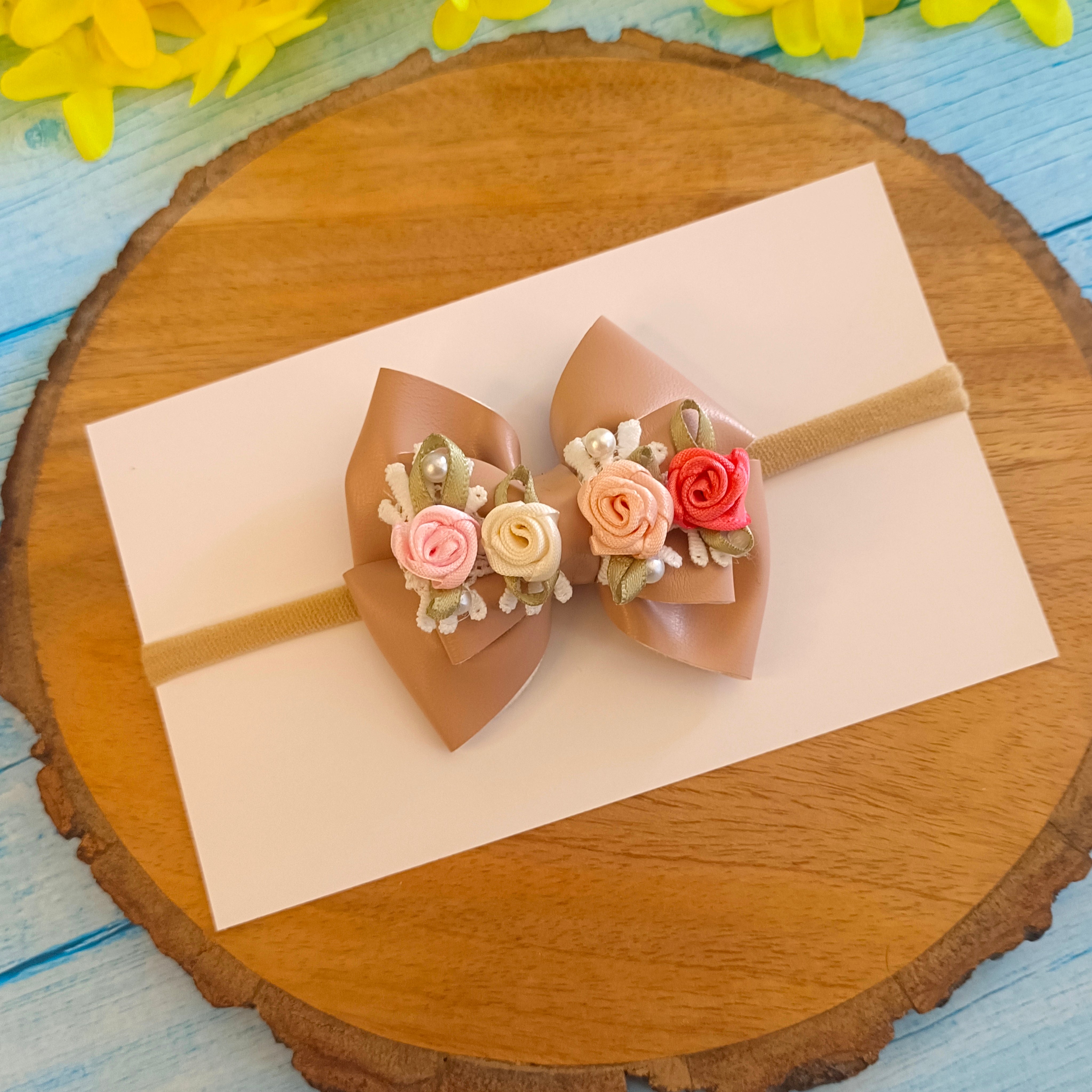 Camel Brown Gulmohar Pastel Soft Headband