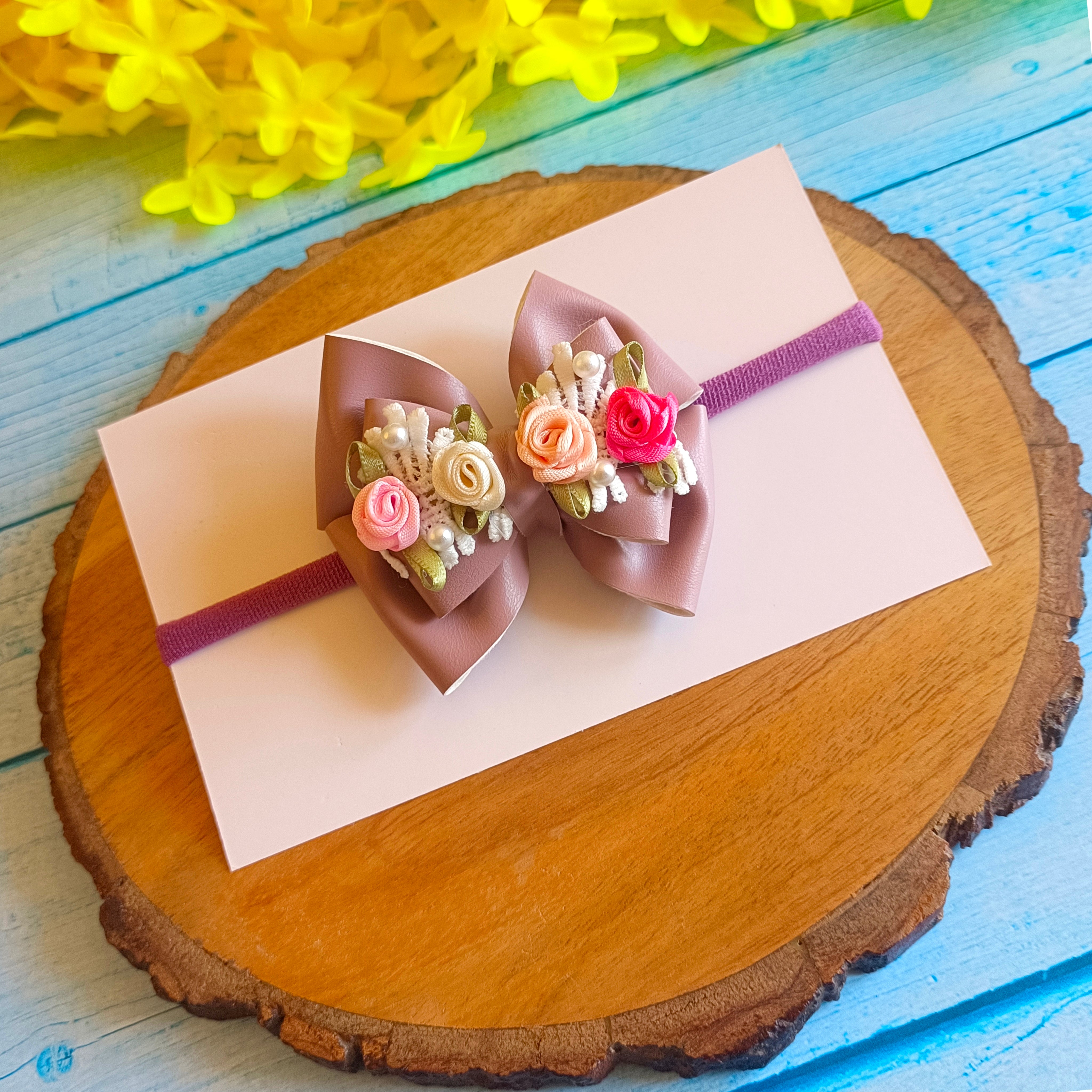Dusky Purple Gulmohar Earthy Soft Headband