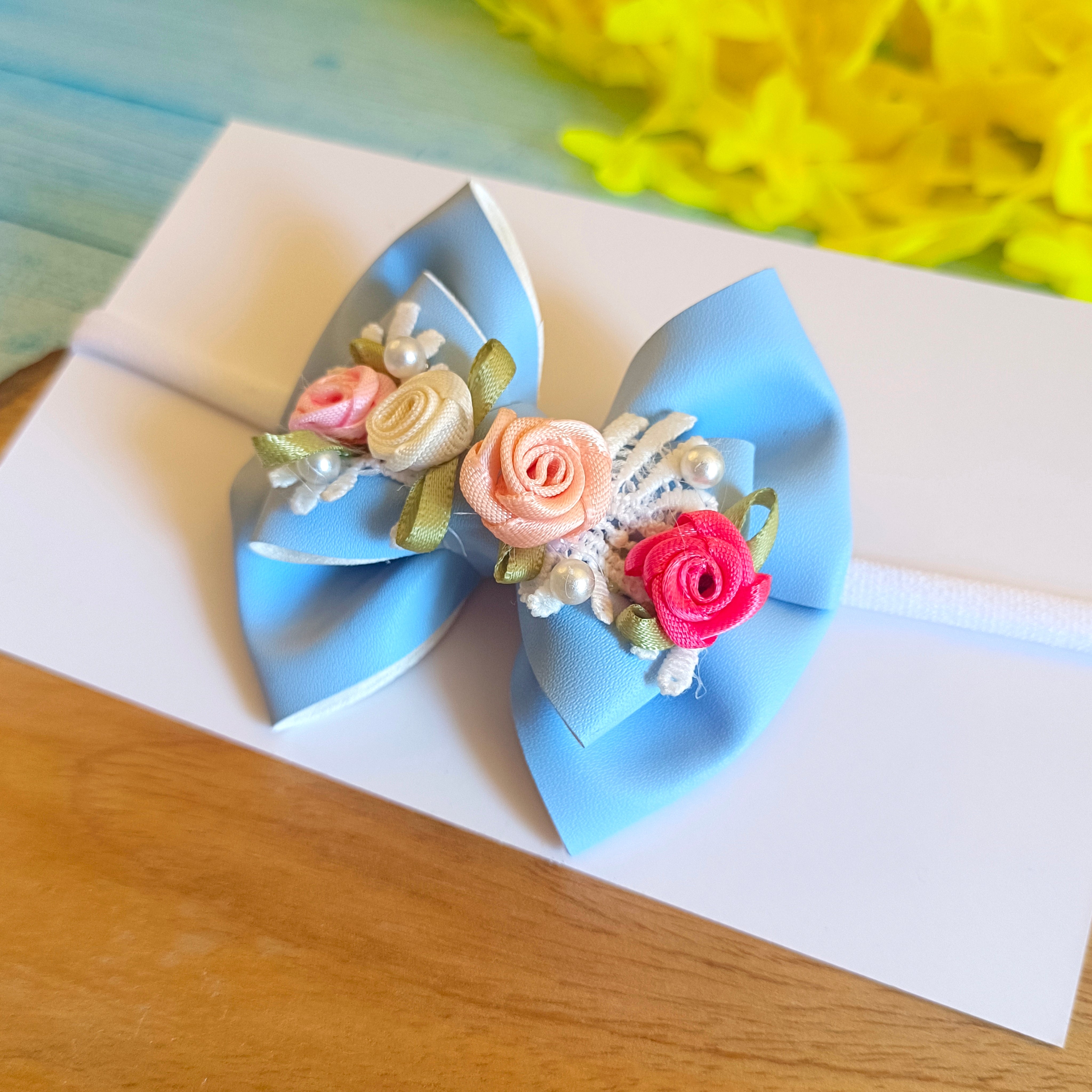 Gulmohar Pastel Soft Headband - Light Blue