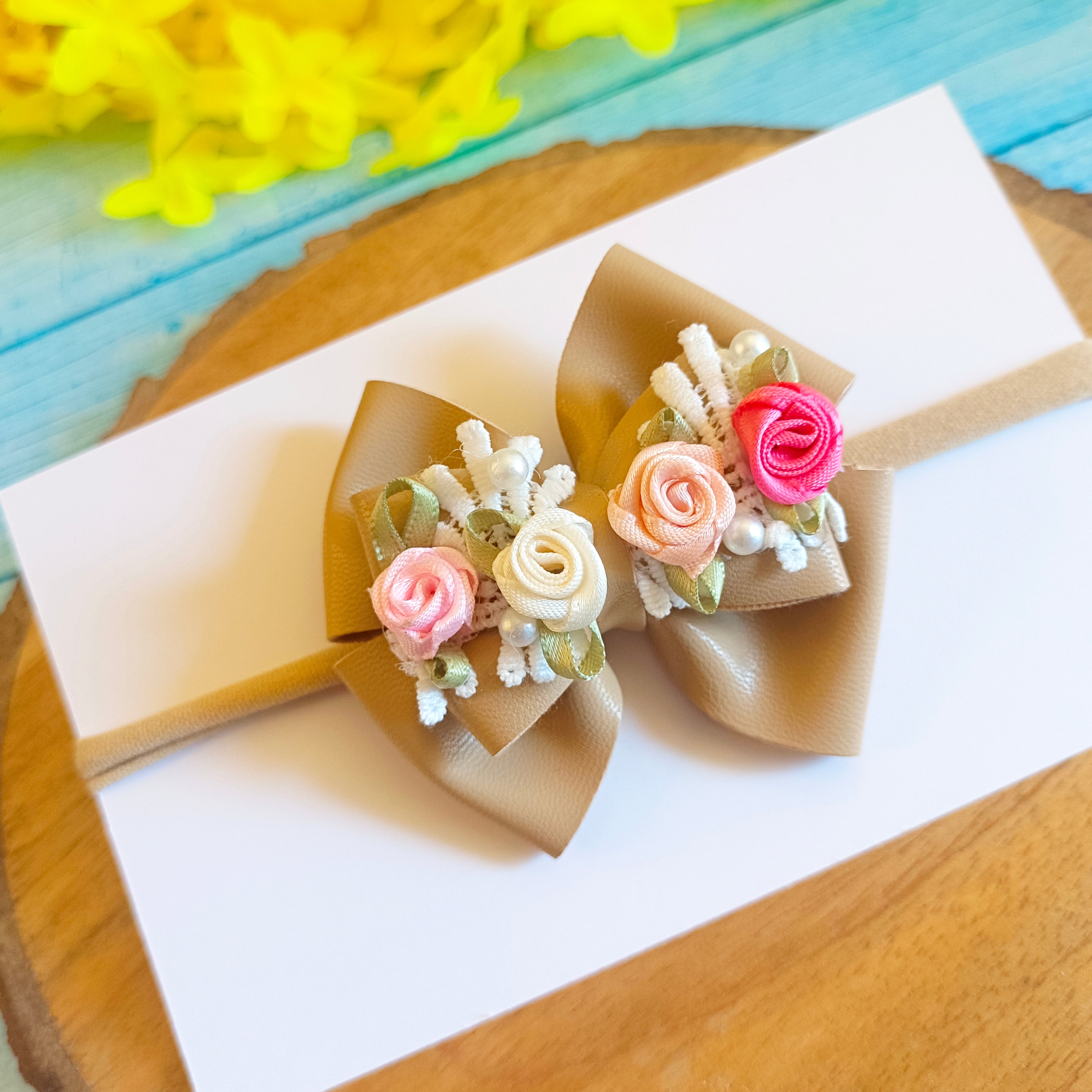 Gulmohar Earthy Soft Headband - Mocha Brown