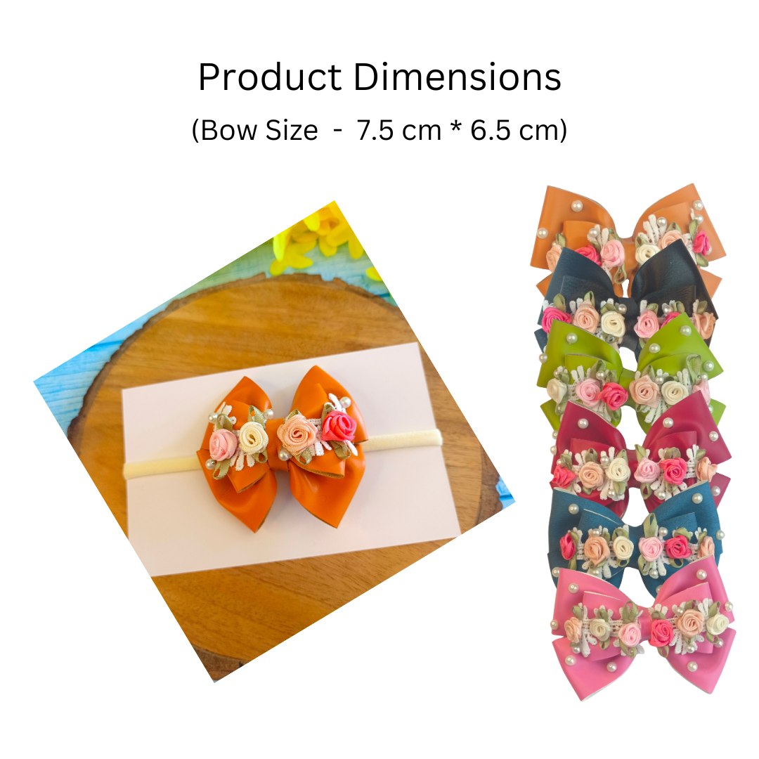 Gulmohar Vibrant Soft Headband - Orange