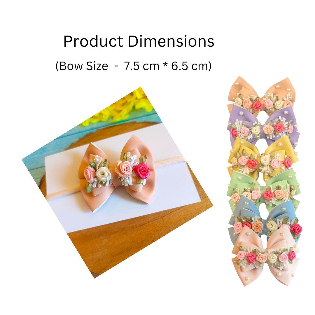 Gulmohar Pastel Soft Headband - Peach