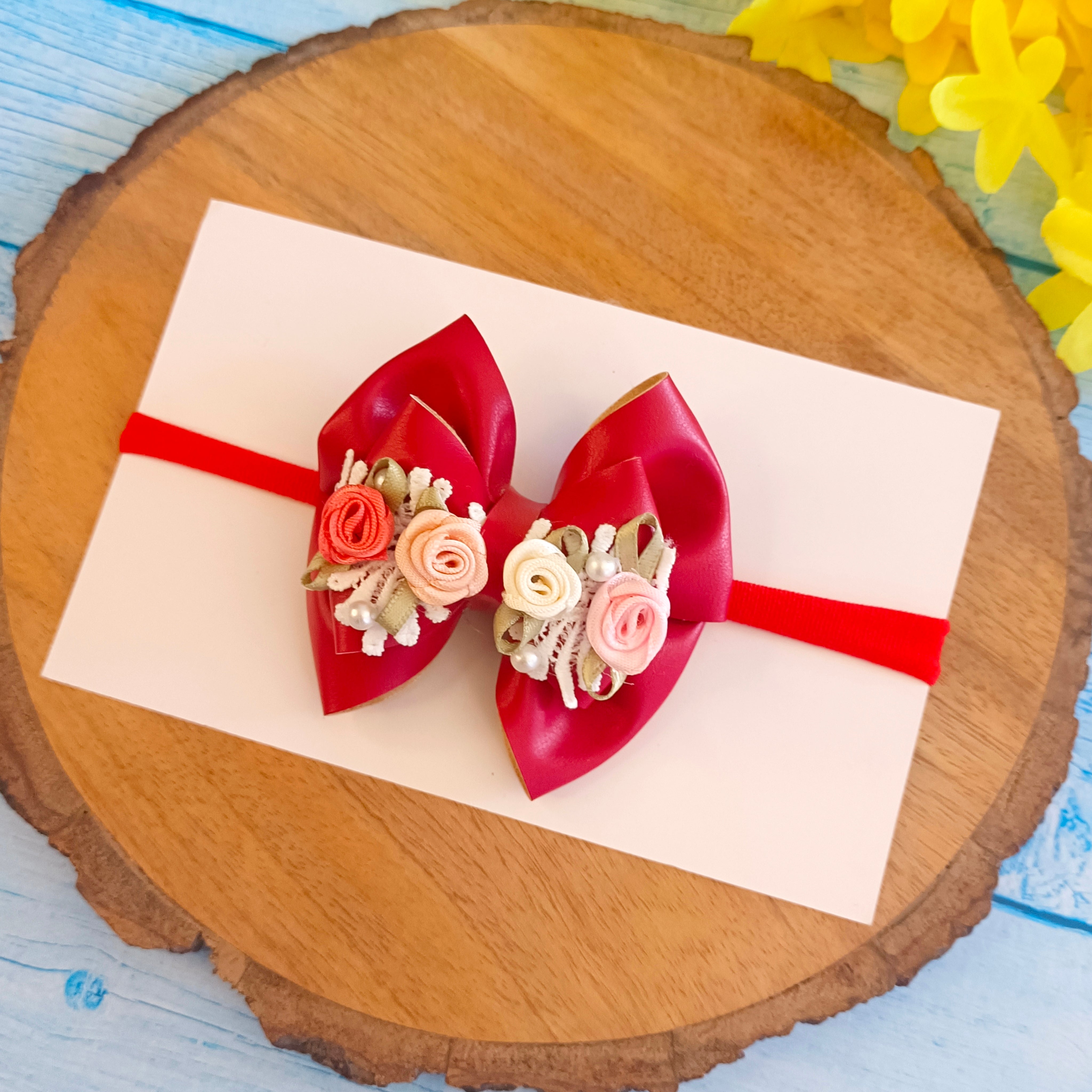 Gulmohar Vibrant Soft Headband - Red