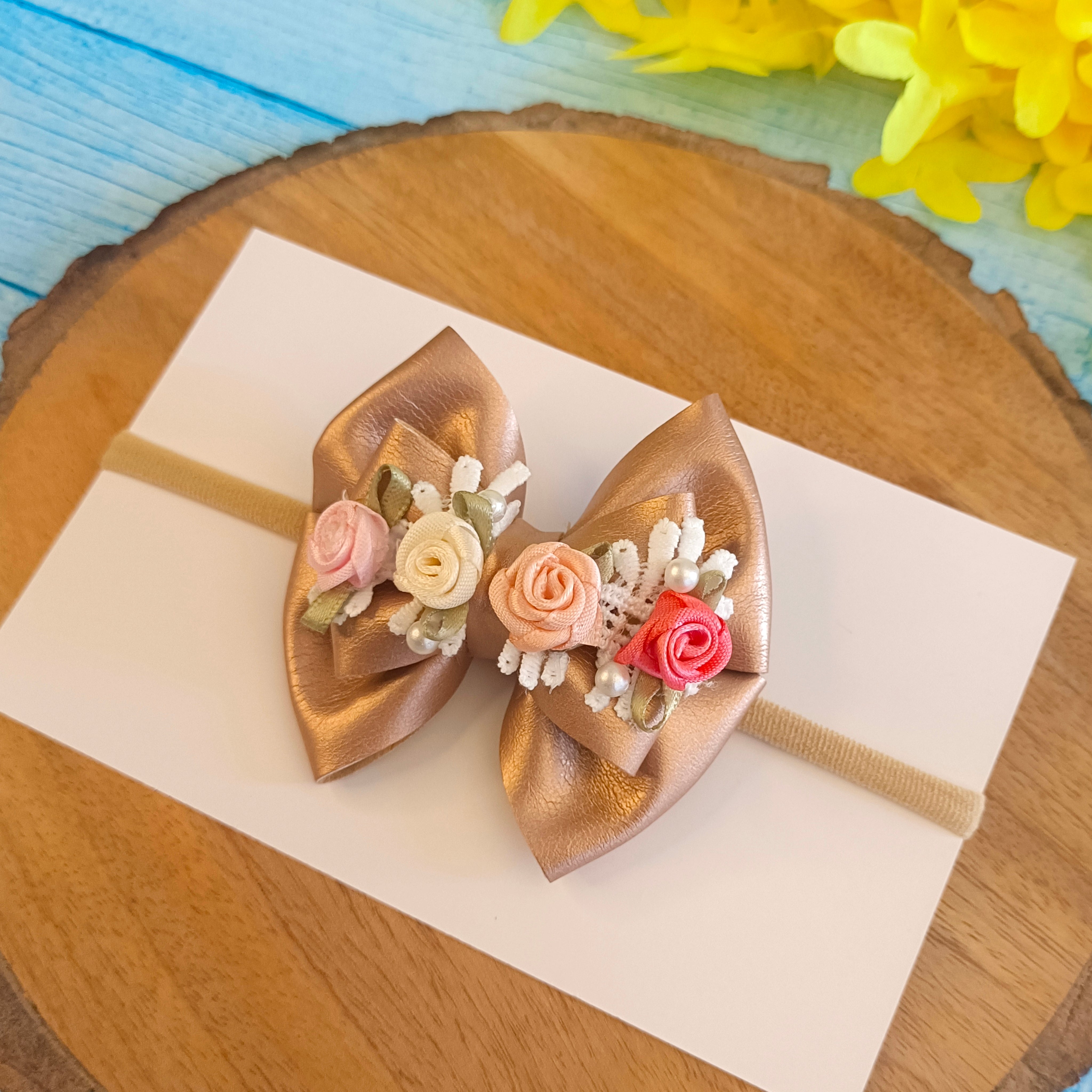 Gulmohar Festival Soft Headband - Rose Gold