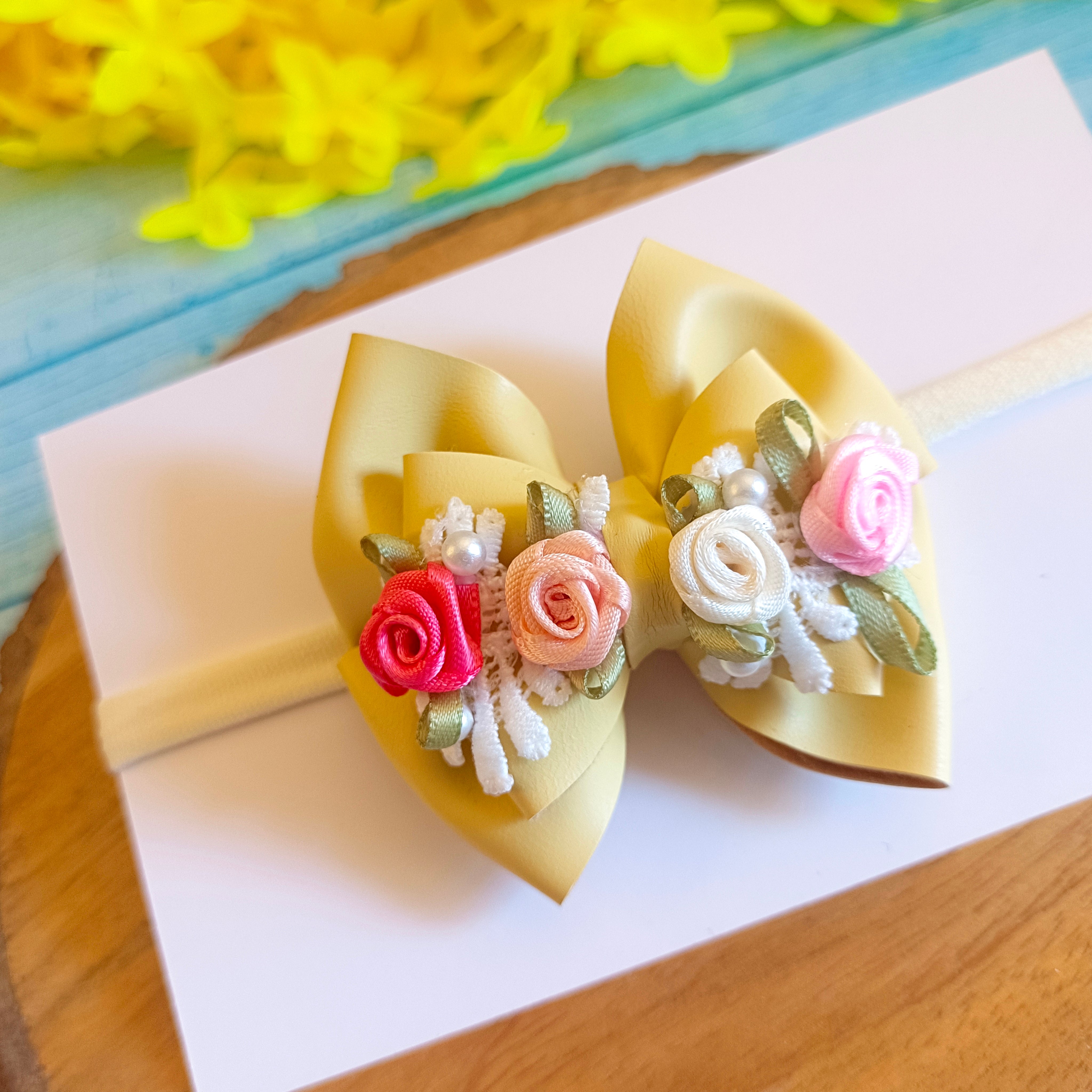 Yellow Gulmohar Pastel Soft Headband