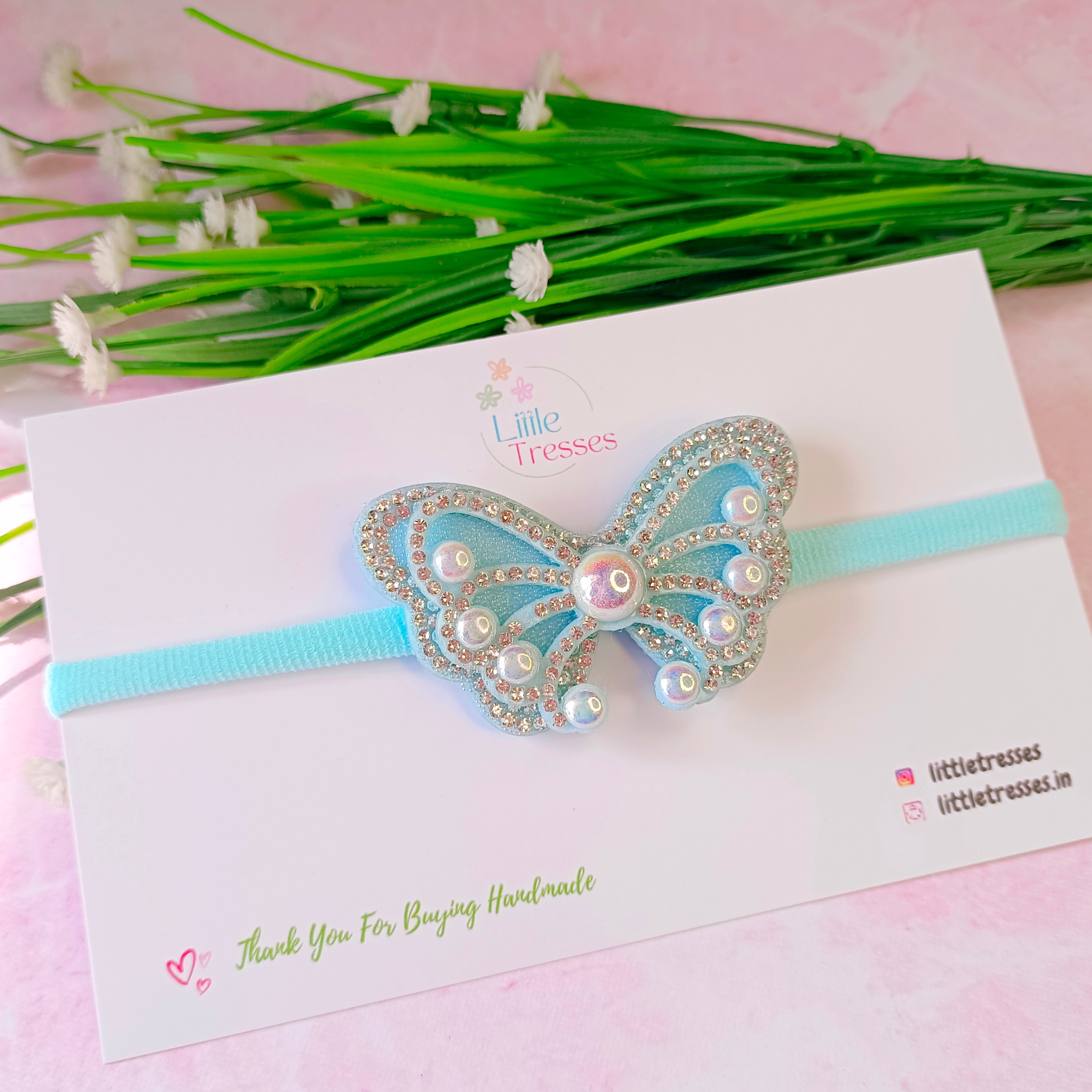 Pearl Butterfly Soft Headband