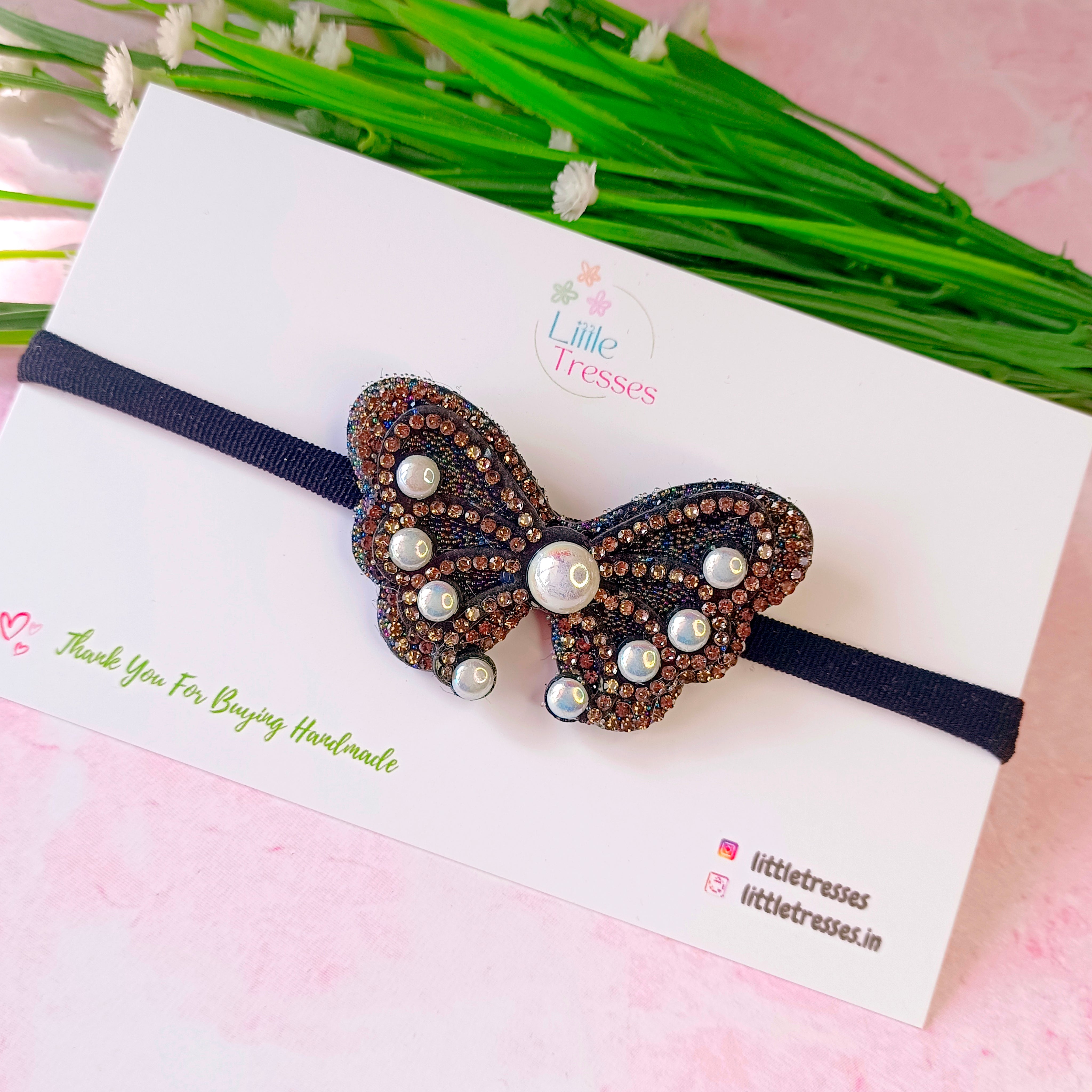 Pearl Butterfly Soft Headband