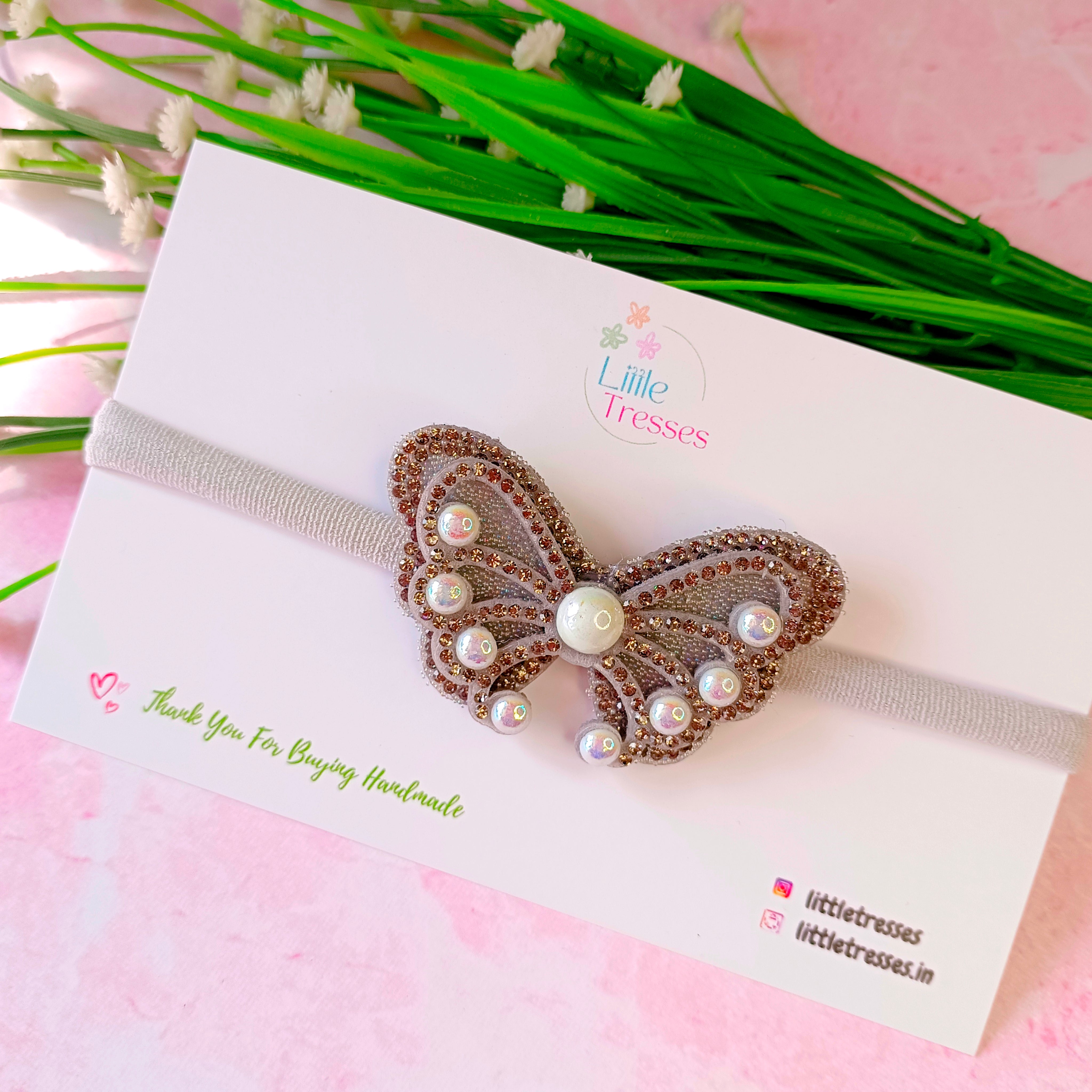 Pearl Butterfly Soft Headband