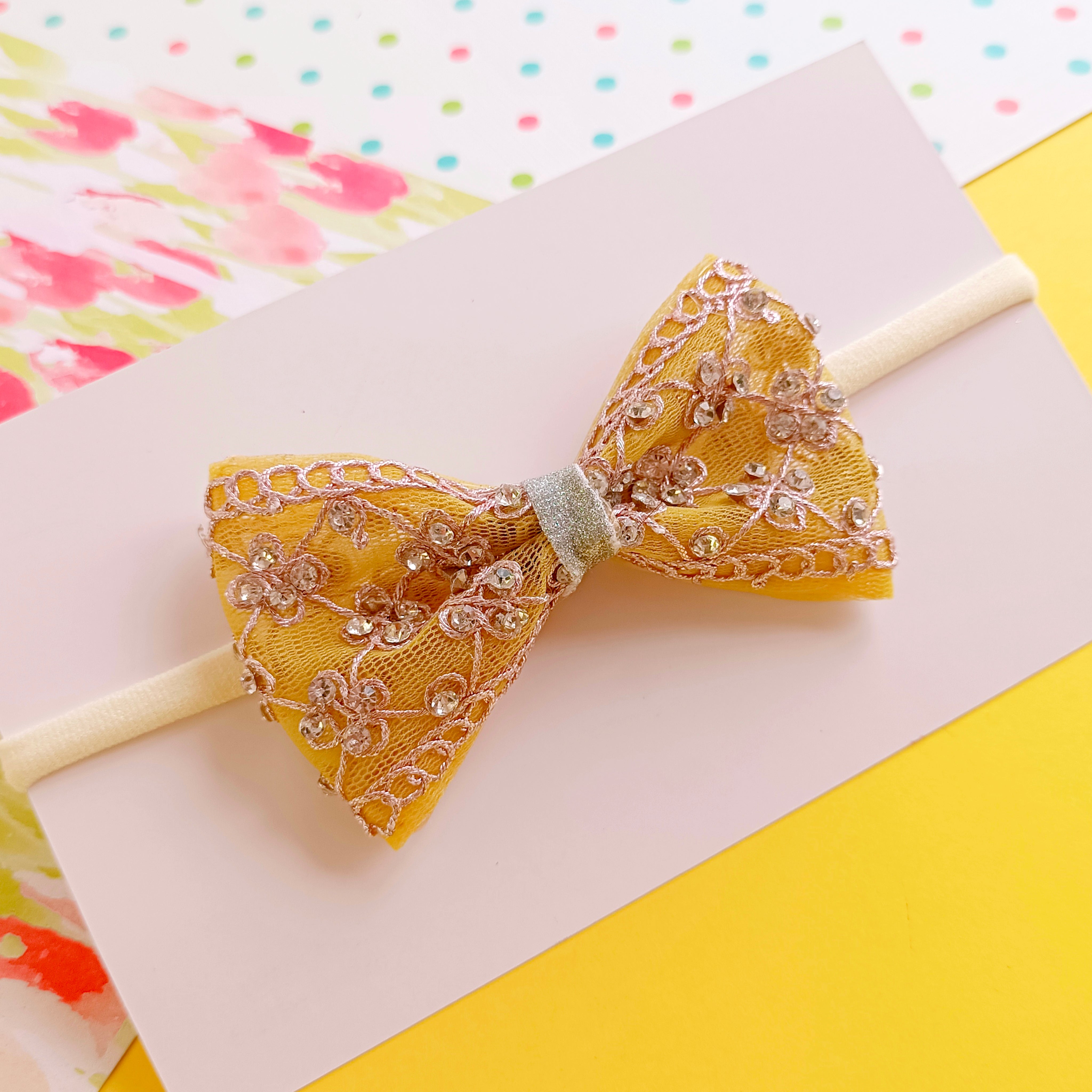 Zari on Net Bow Soft Headband