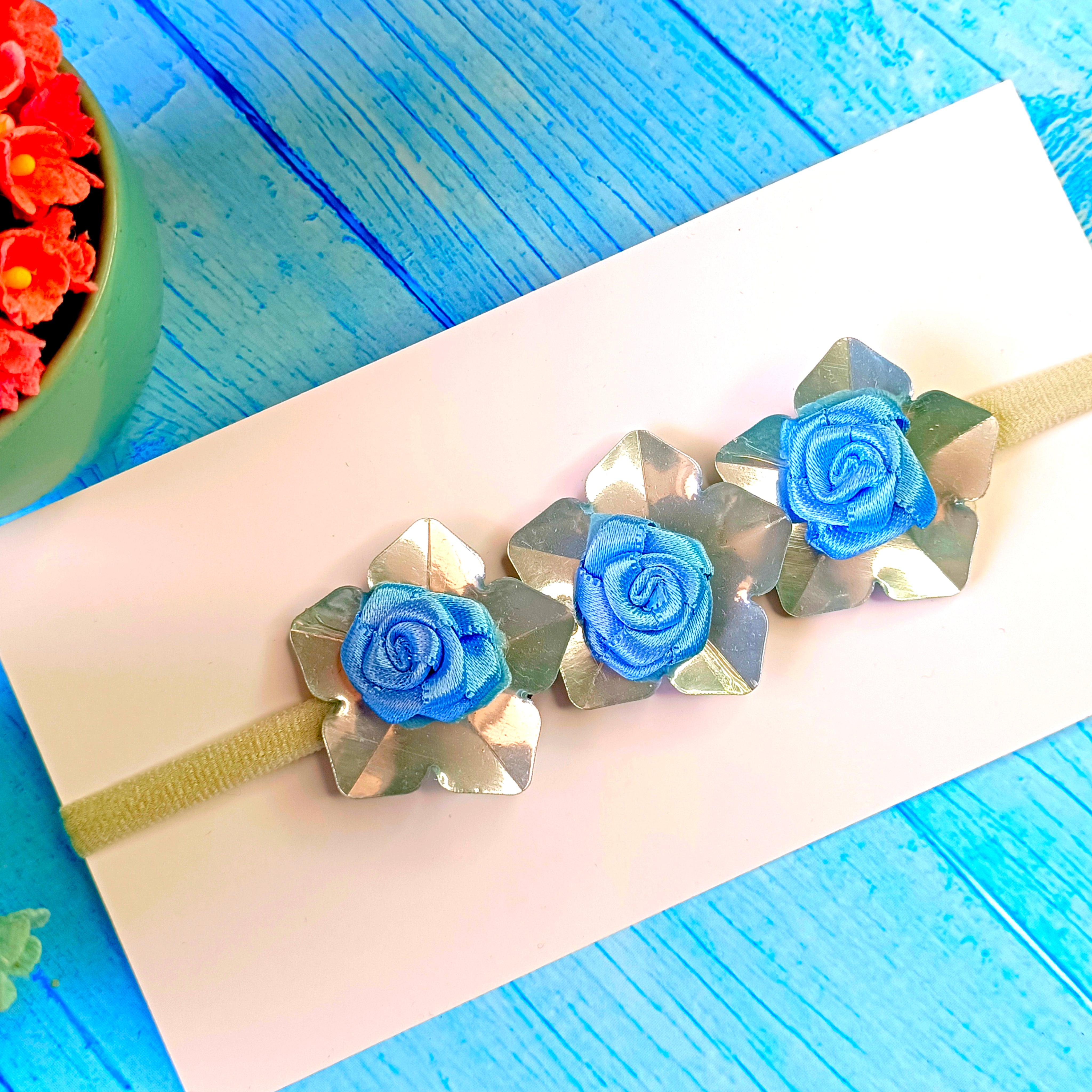 Designer Trio Flower Soft Headband - 3 Colors