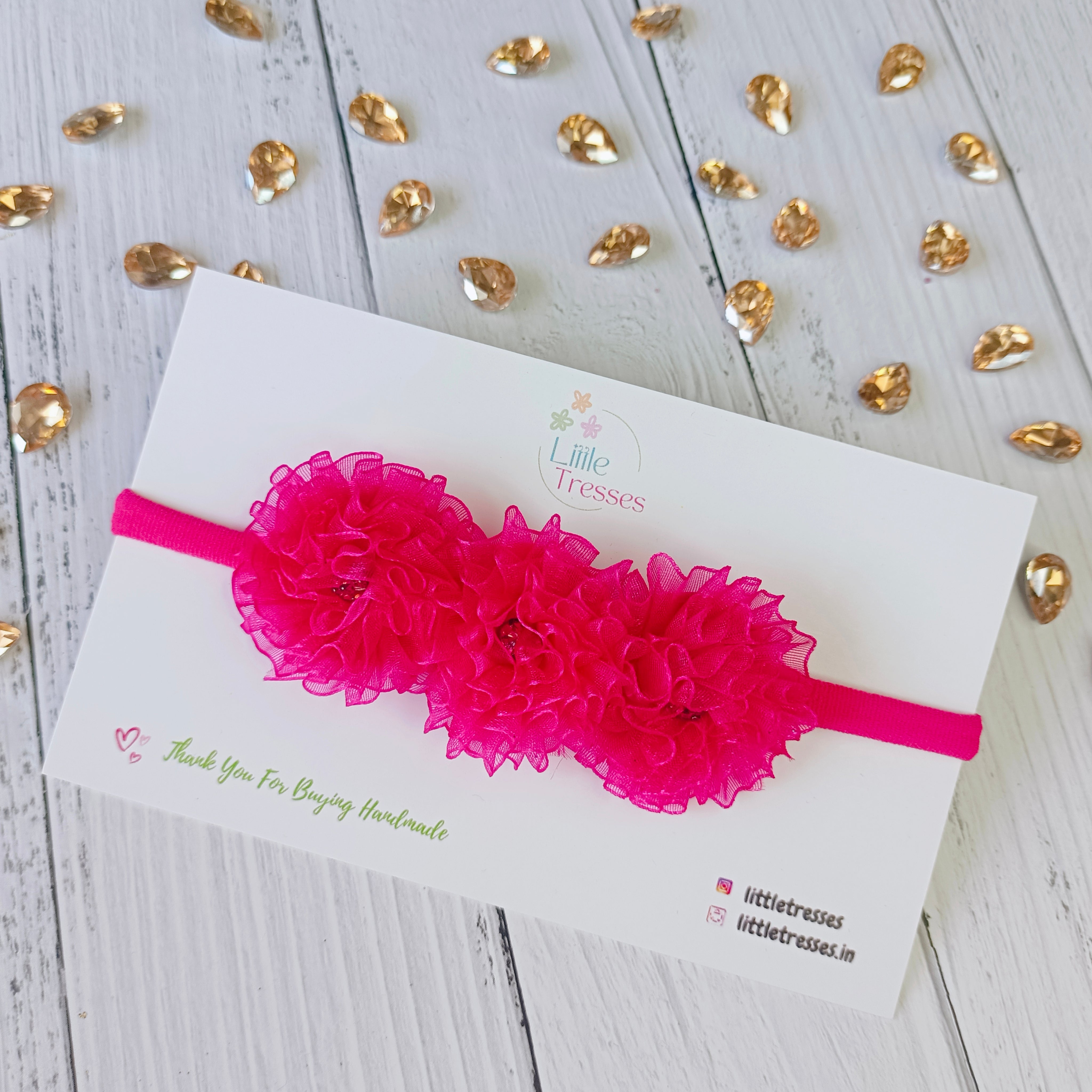 Trio Flower Soft Headband