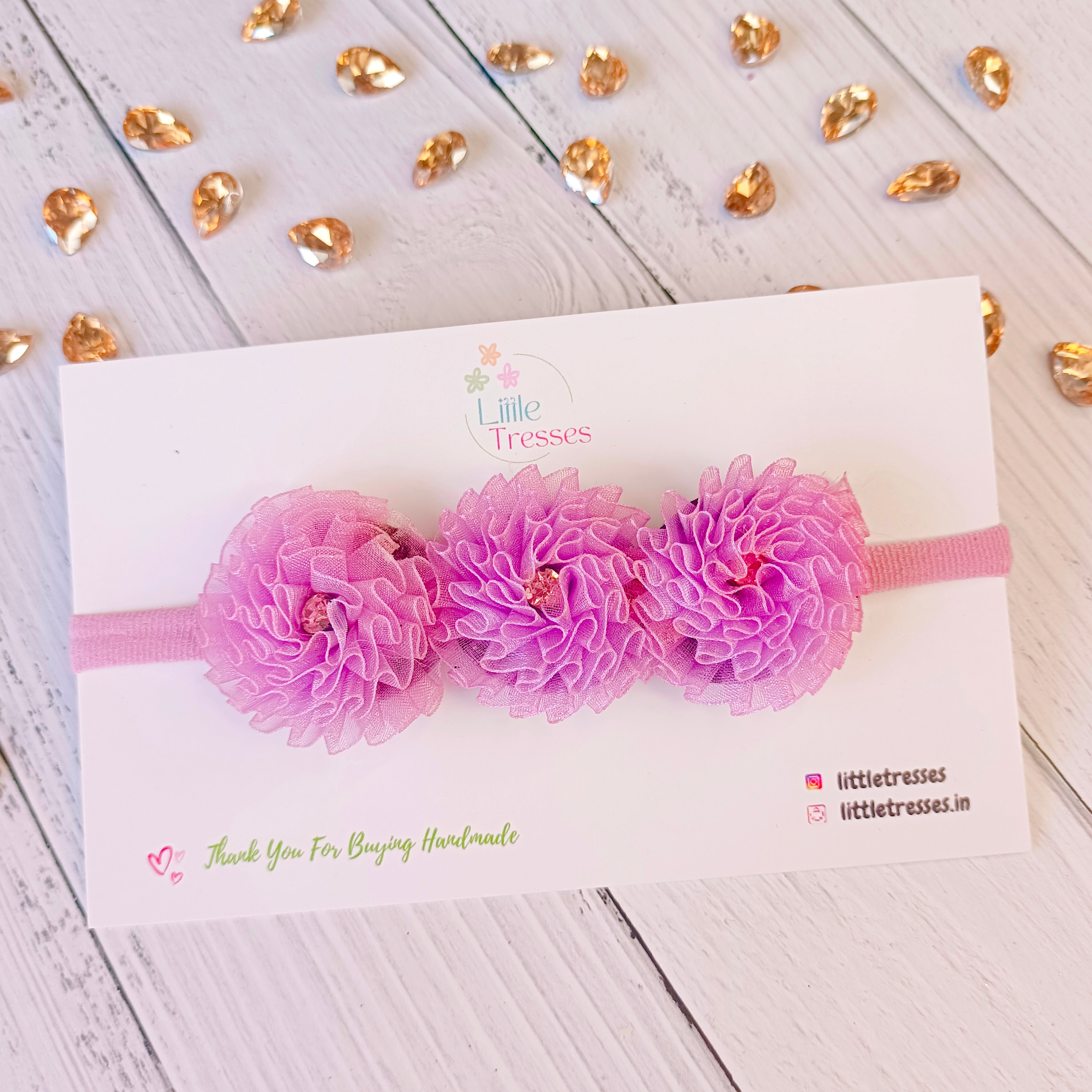 Trio Flower Soft Headband