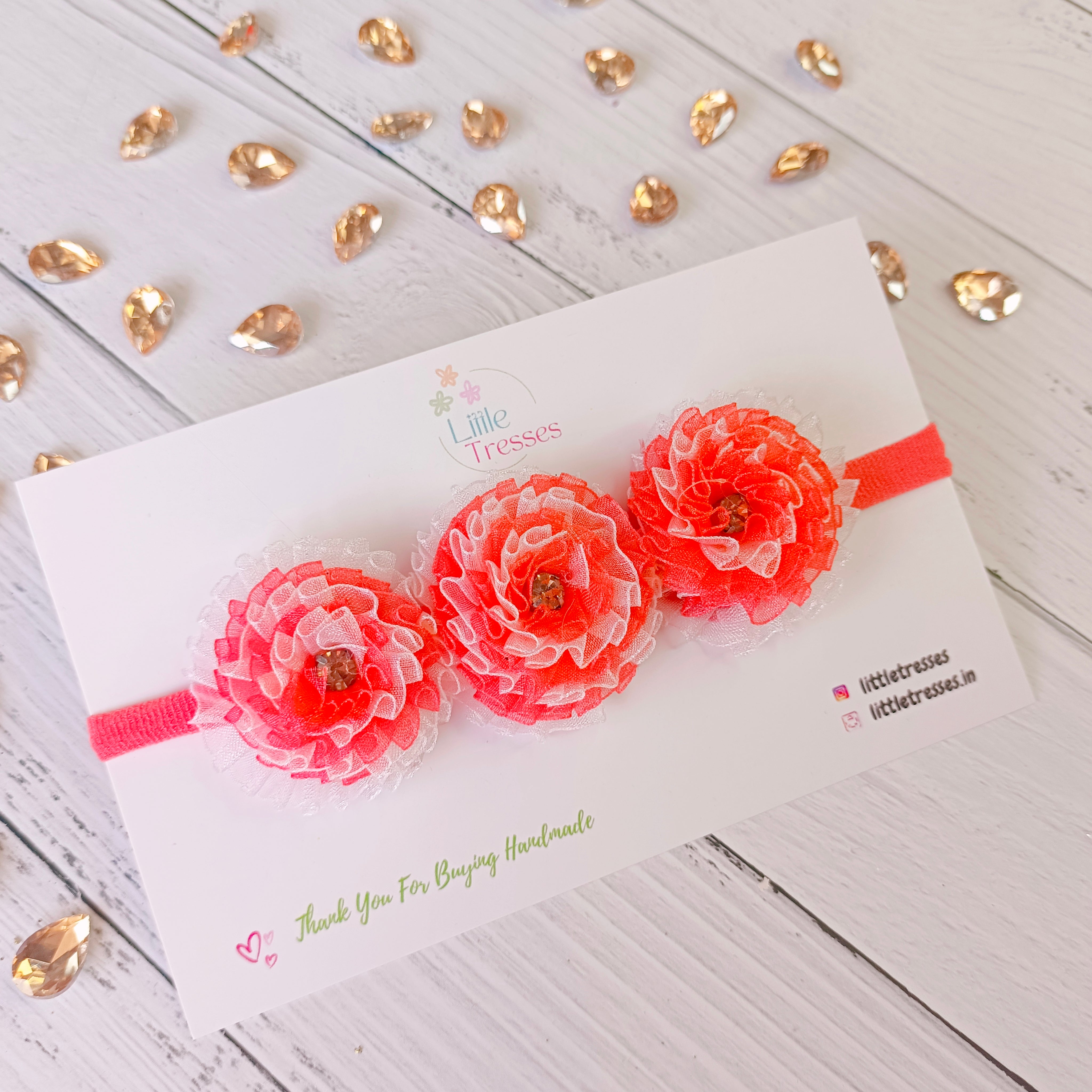 Trio Flower Soft Headband