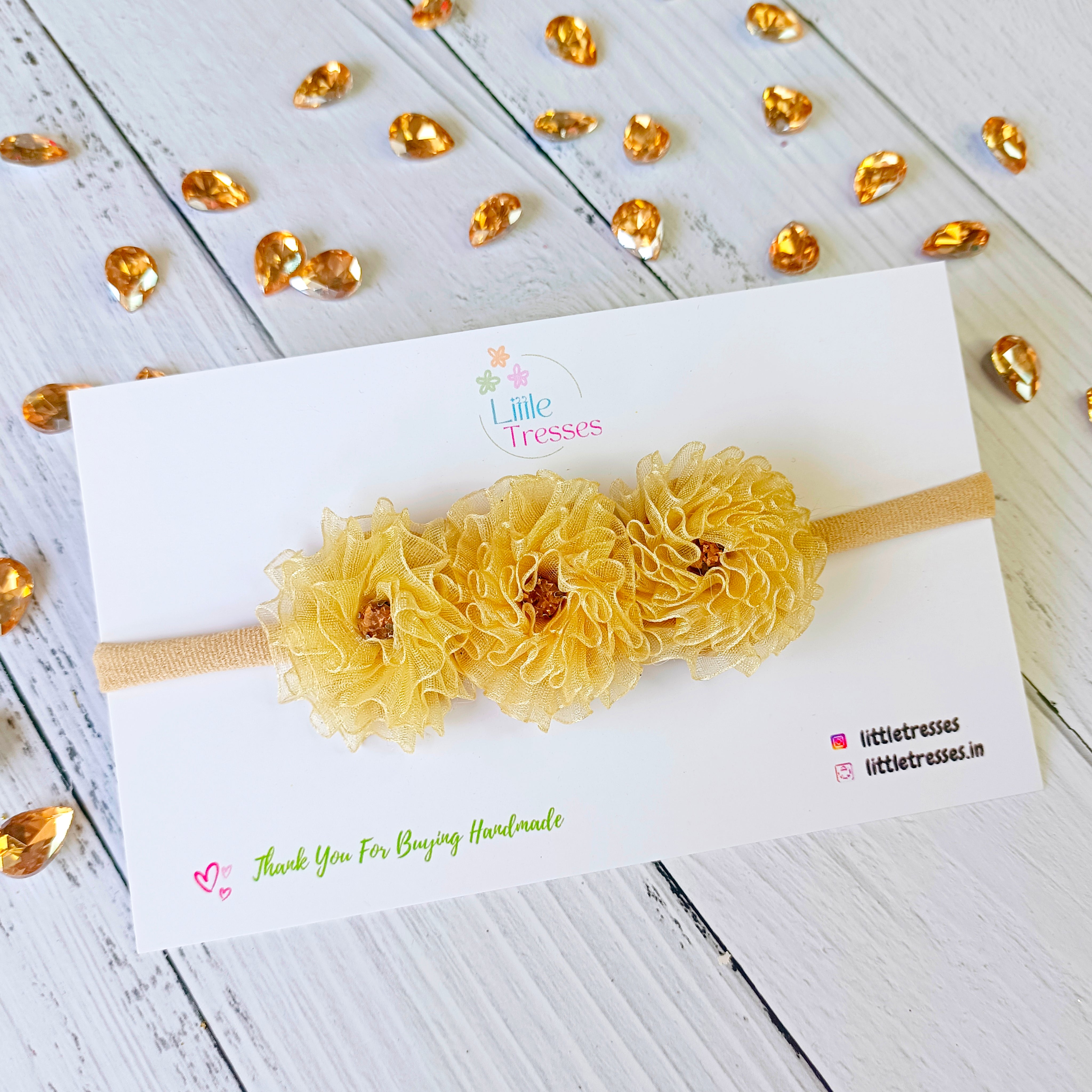 4 Colors Trio Flower Soft Headband