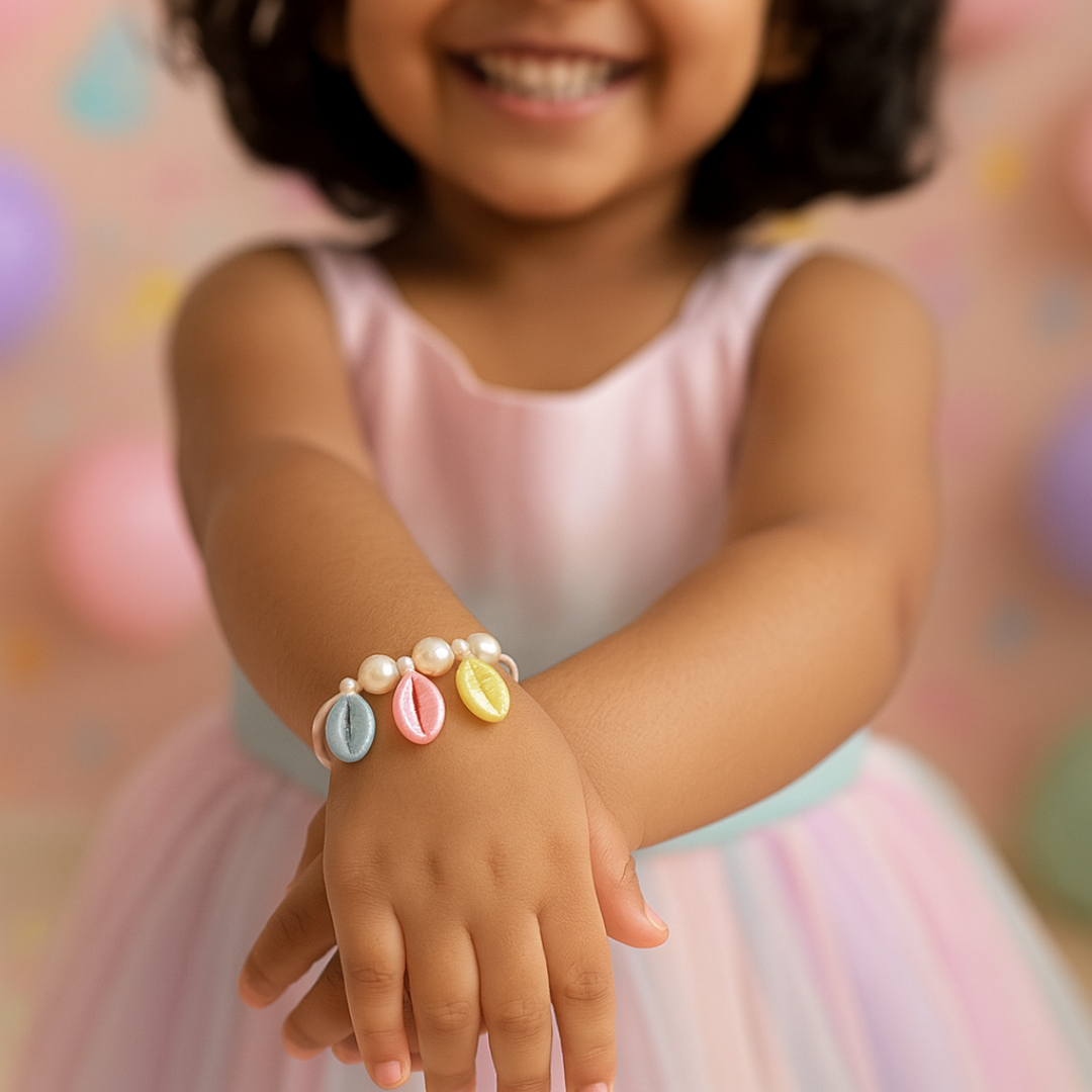 Multicolor Designer Kaudi Clip & Adjustable Bracelet Combo