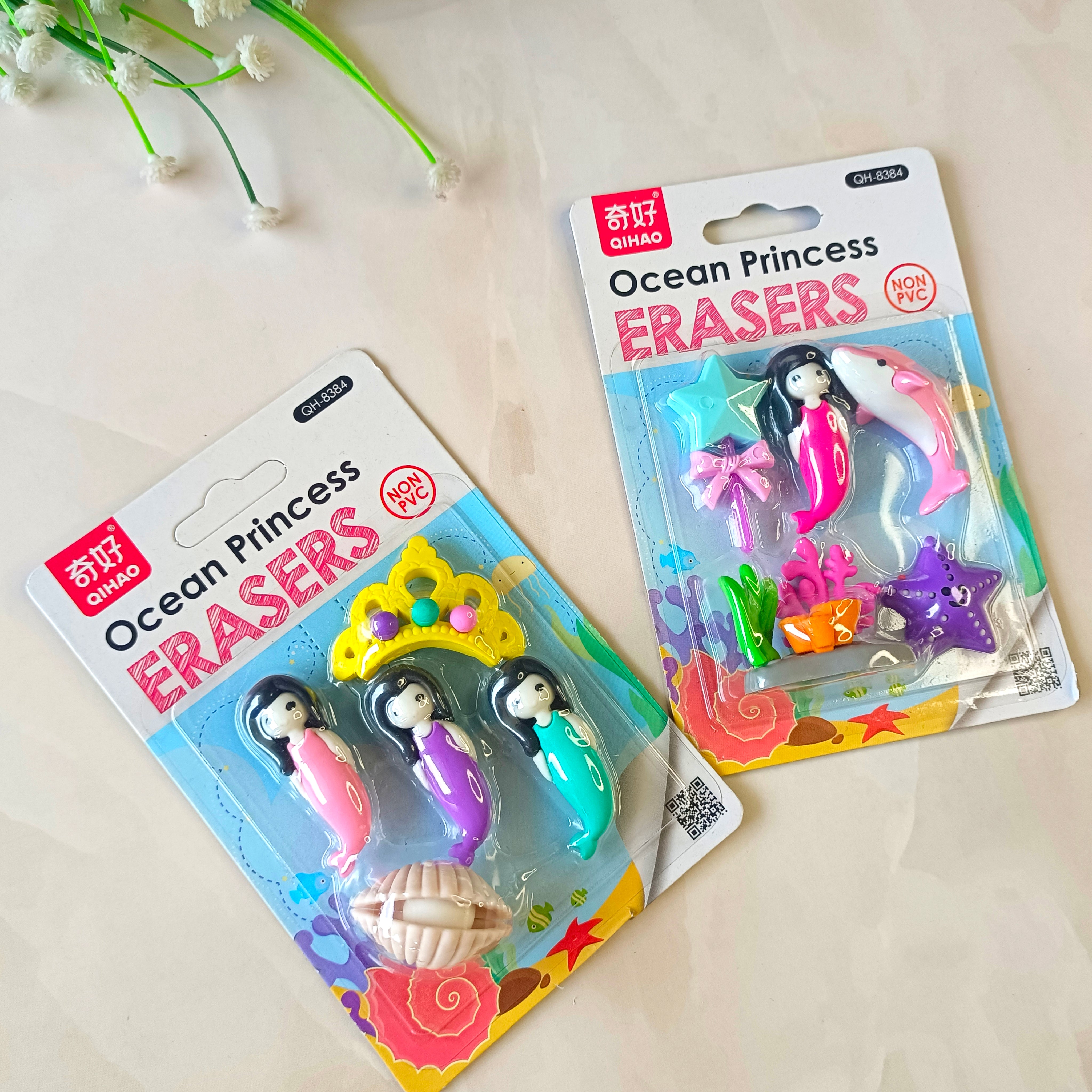 Ocean Princess Eraser Set