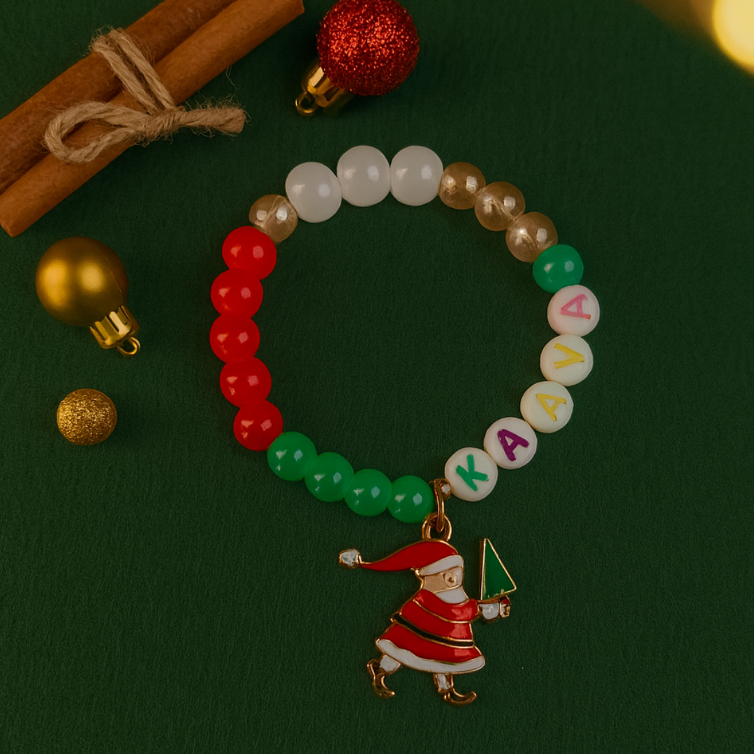 Santa with Christmas Tree Bracelet