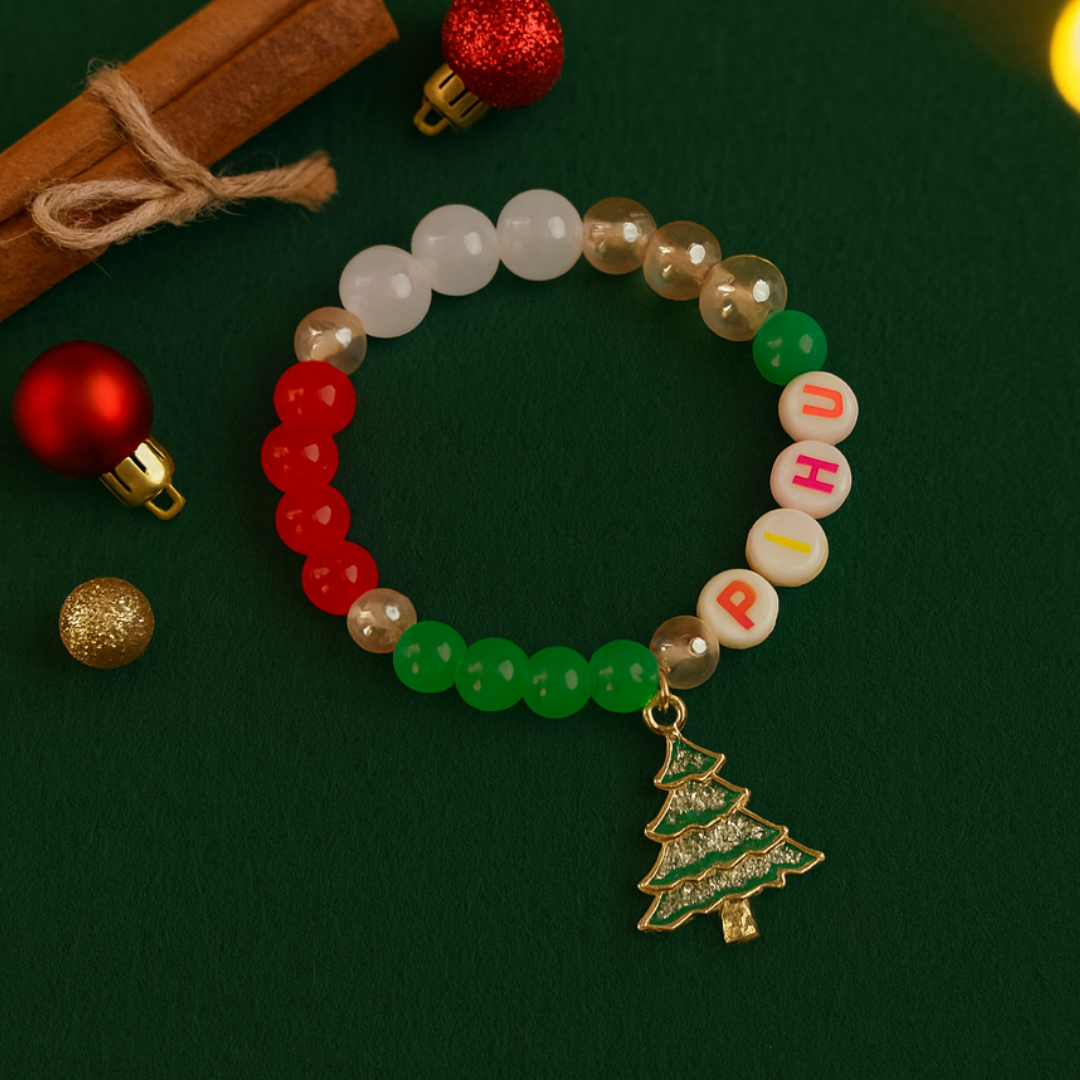 Green Christmas Tree Bracelet
