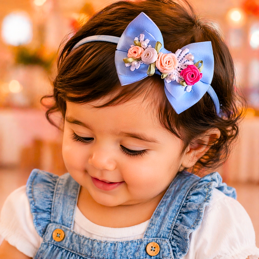 Light Blue Gulmohar Pastel Soft Headband
