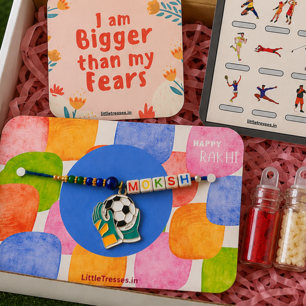Football Enthusiast Bro Rakhi Box-Green | Custom Name Rakhi for Brother