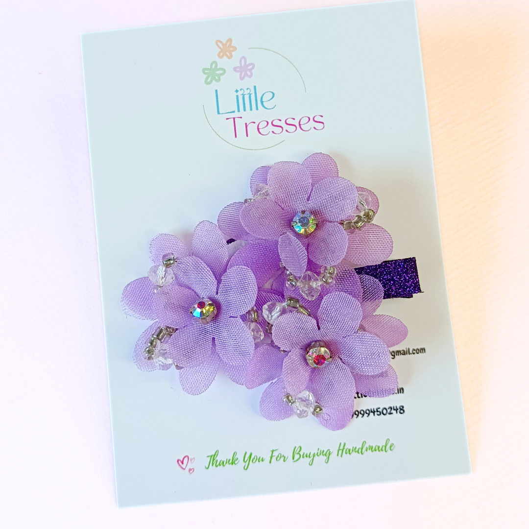 Triple Flower Alligator Clip