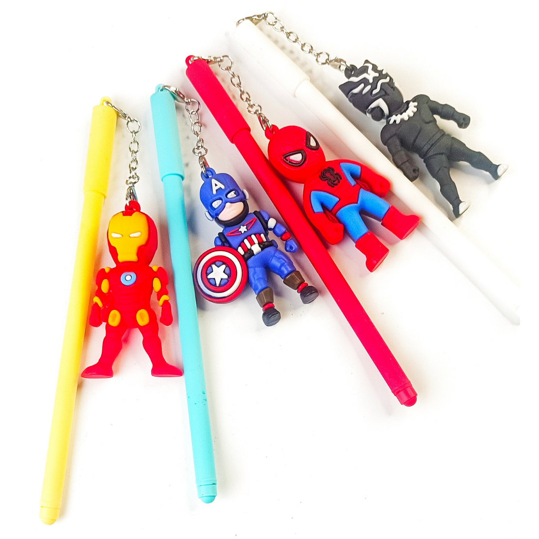 Avengers pens with superhero keychains for kids