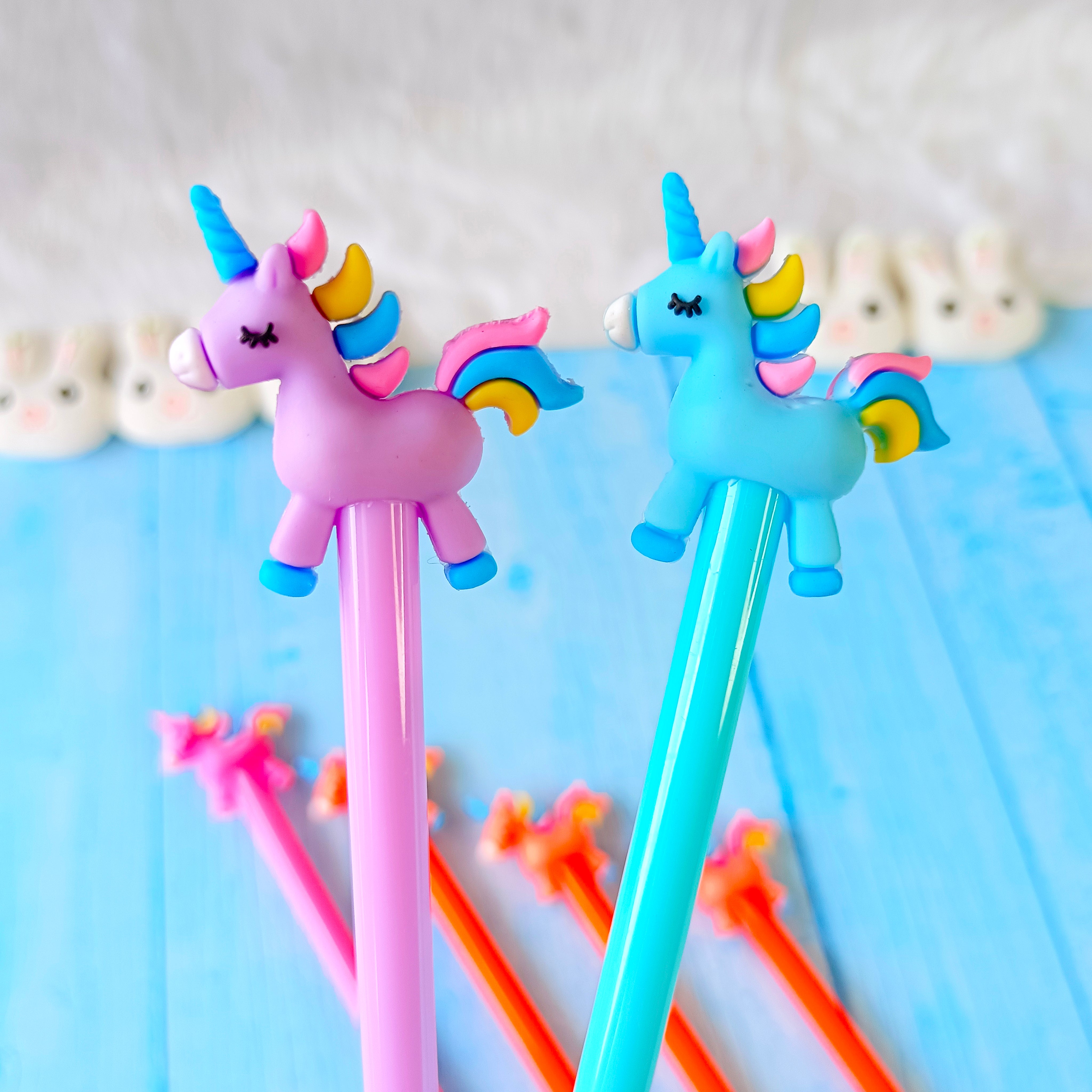 unicorn pen with 3D topper for kids