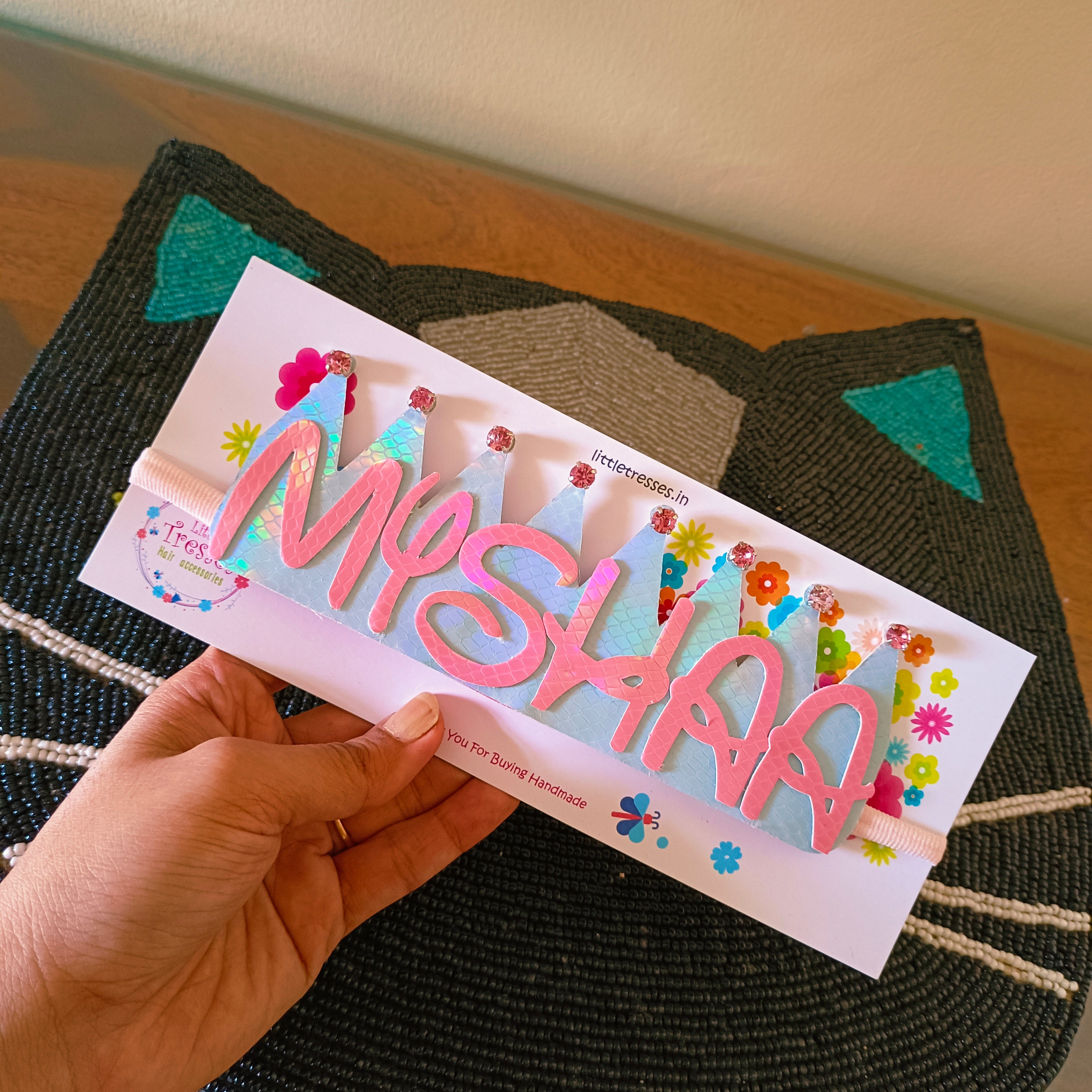 Fancy Big Fonts Customised Name Crown