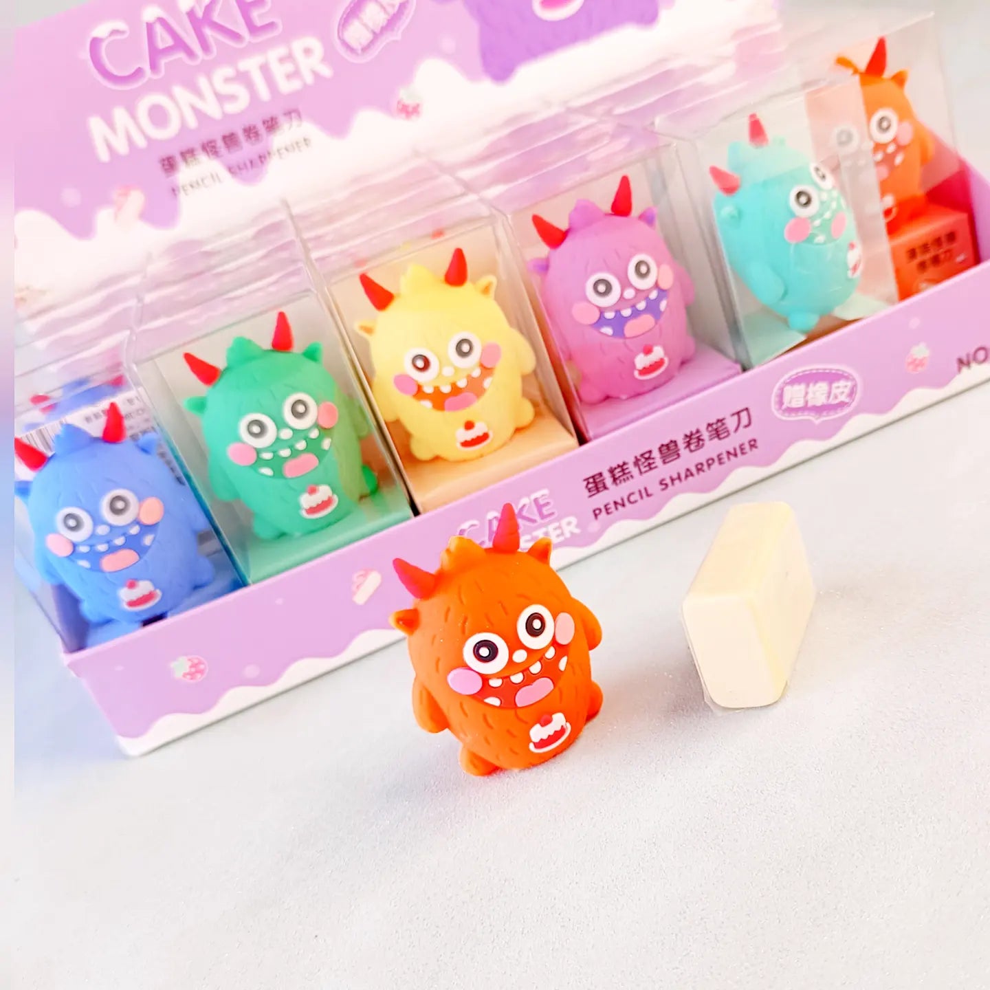 Happy Monster Sharpner, with Eraser