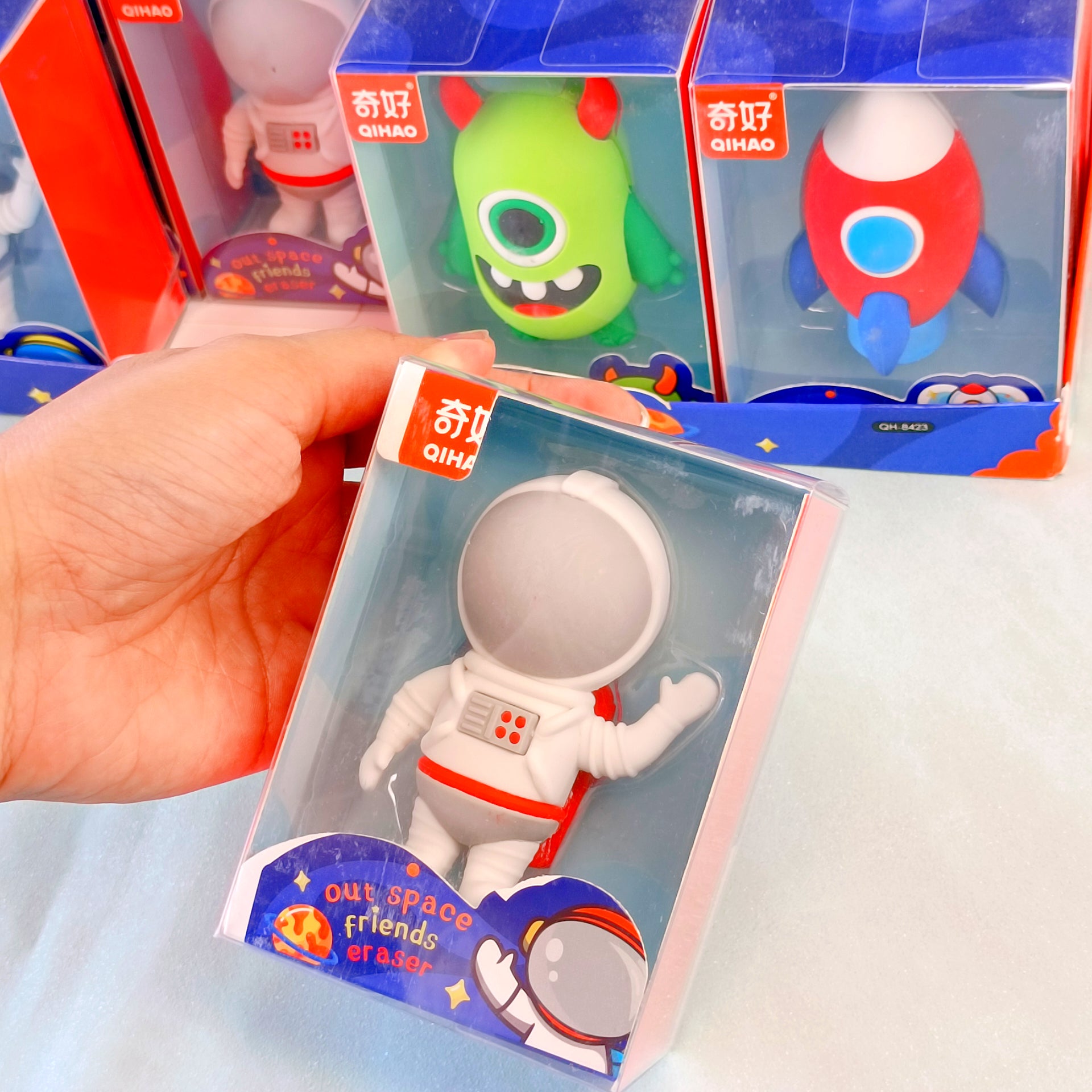 Big Astronaut Eraser - Grey & Red