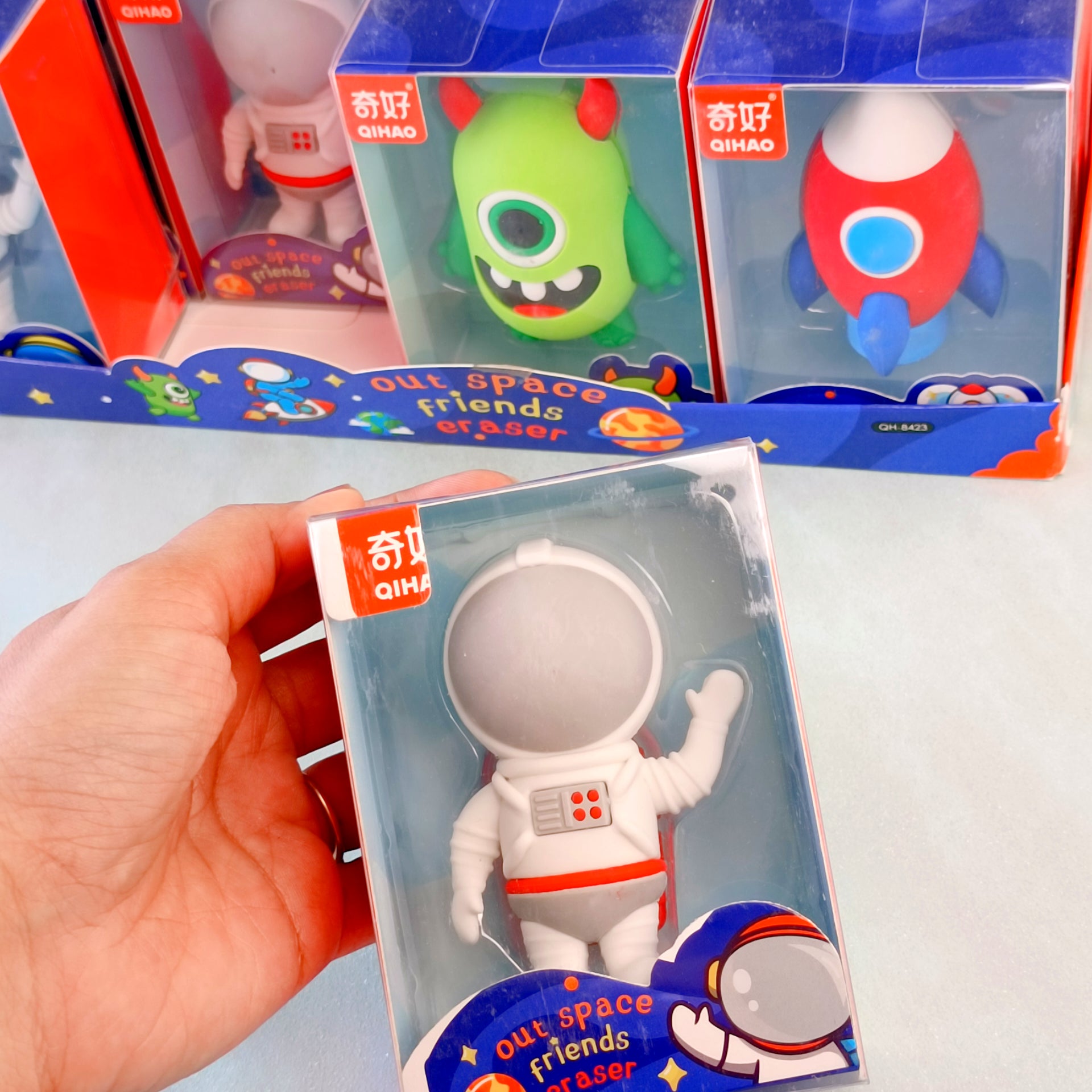 Big Astronaut Eraser - Grey & Red