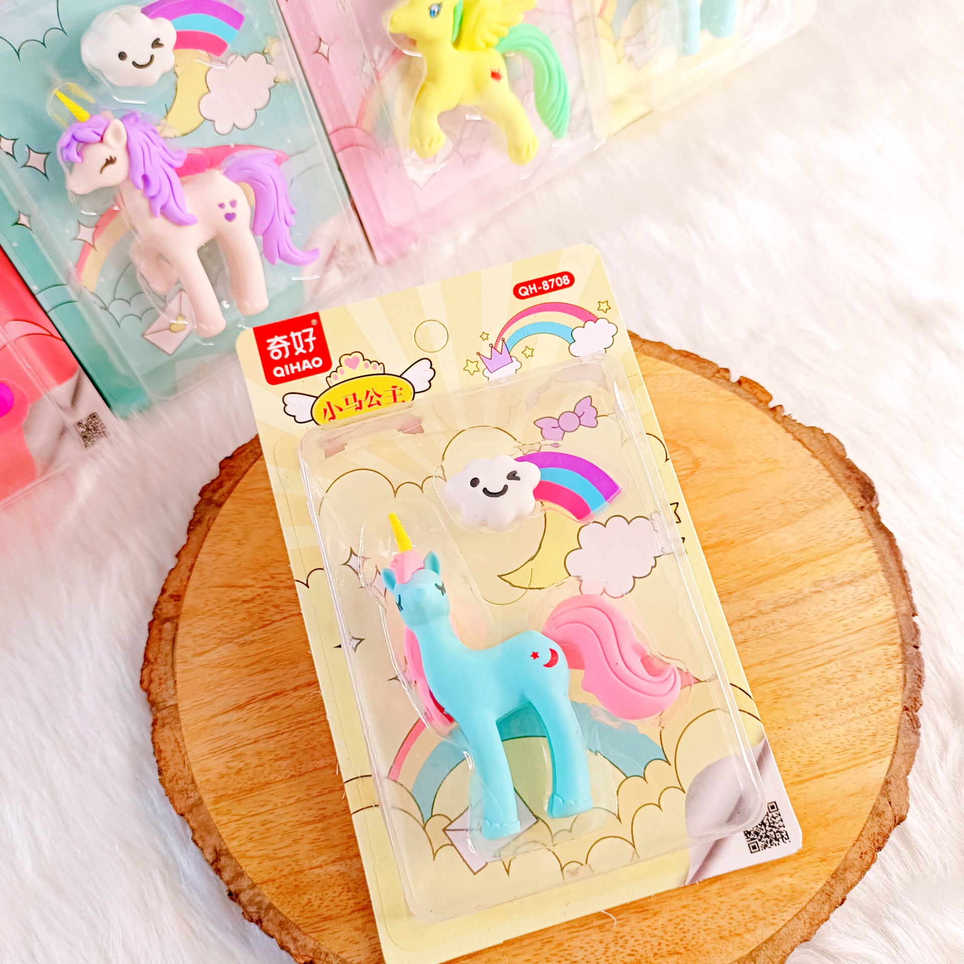 Unicorn & Rainbow Eraser Set