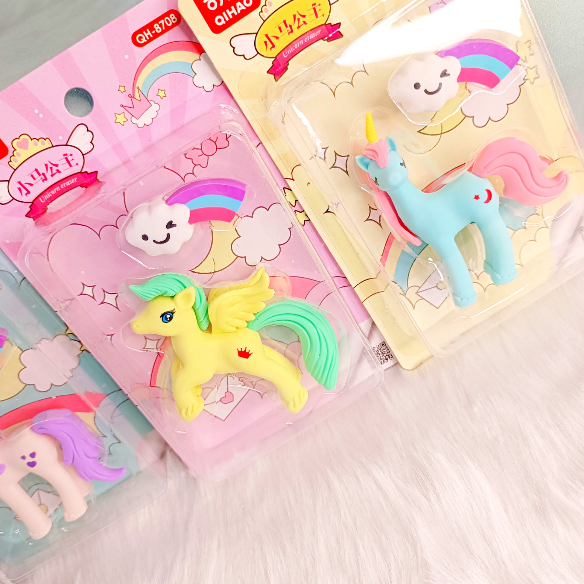 Unicorn & Rainbow Eraser Set