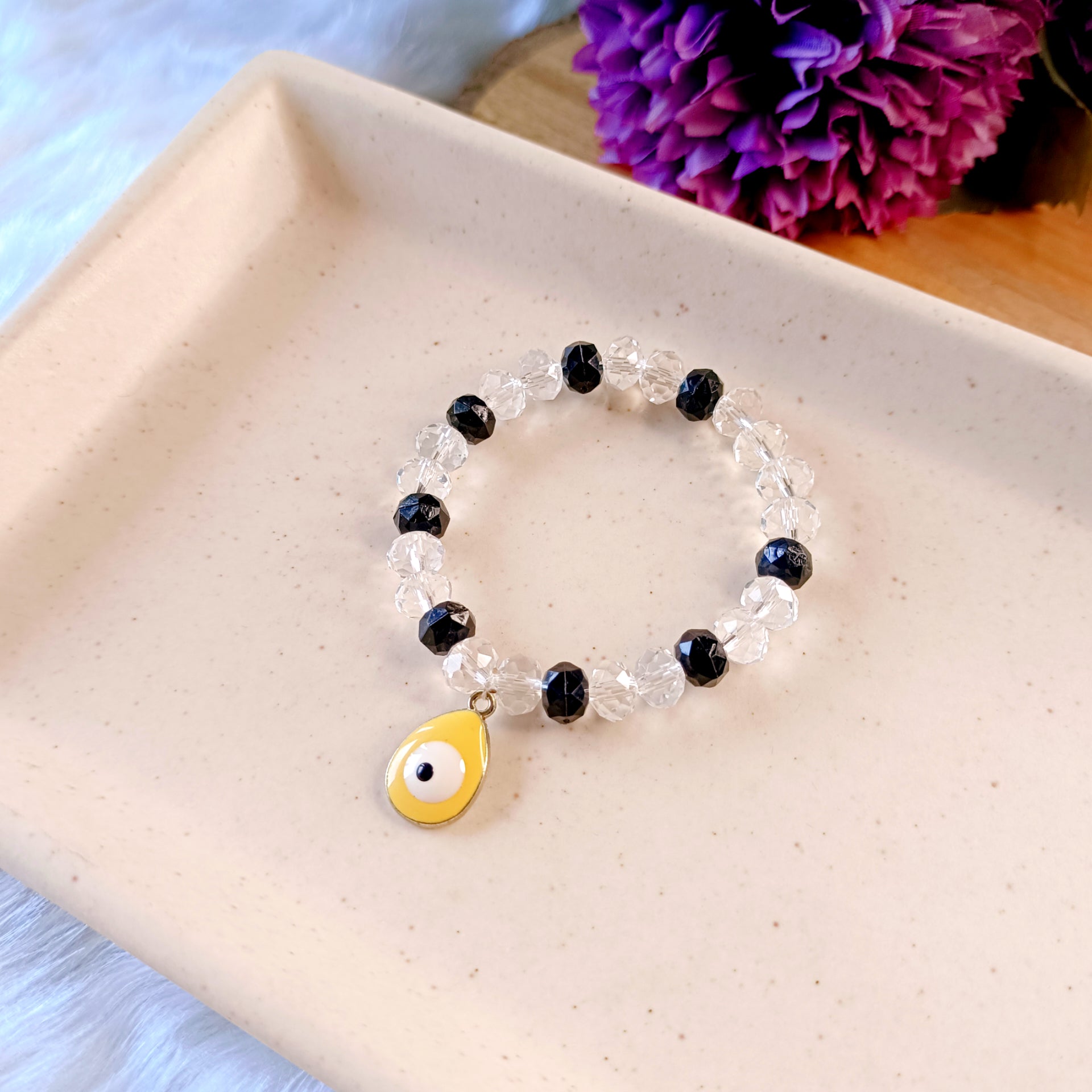 Evil Eye Yellow Bracelet