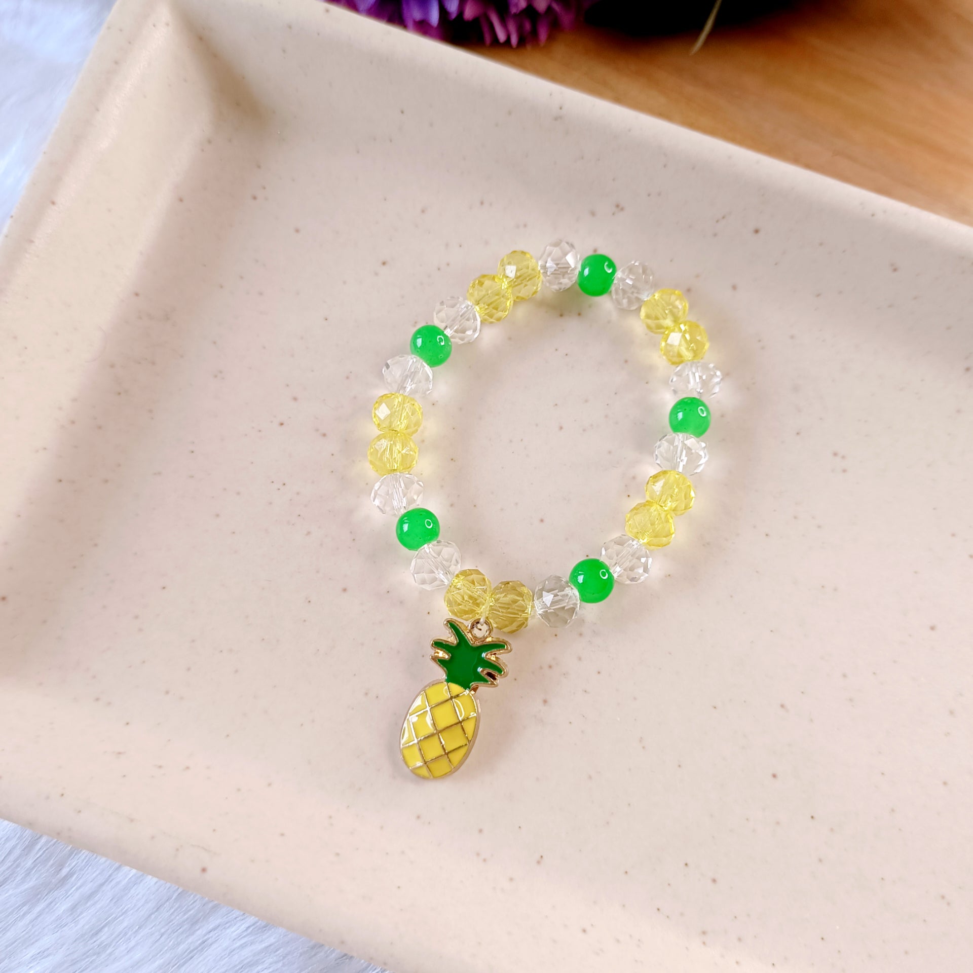 Pineappple Pendant & Bracelet Set