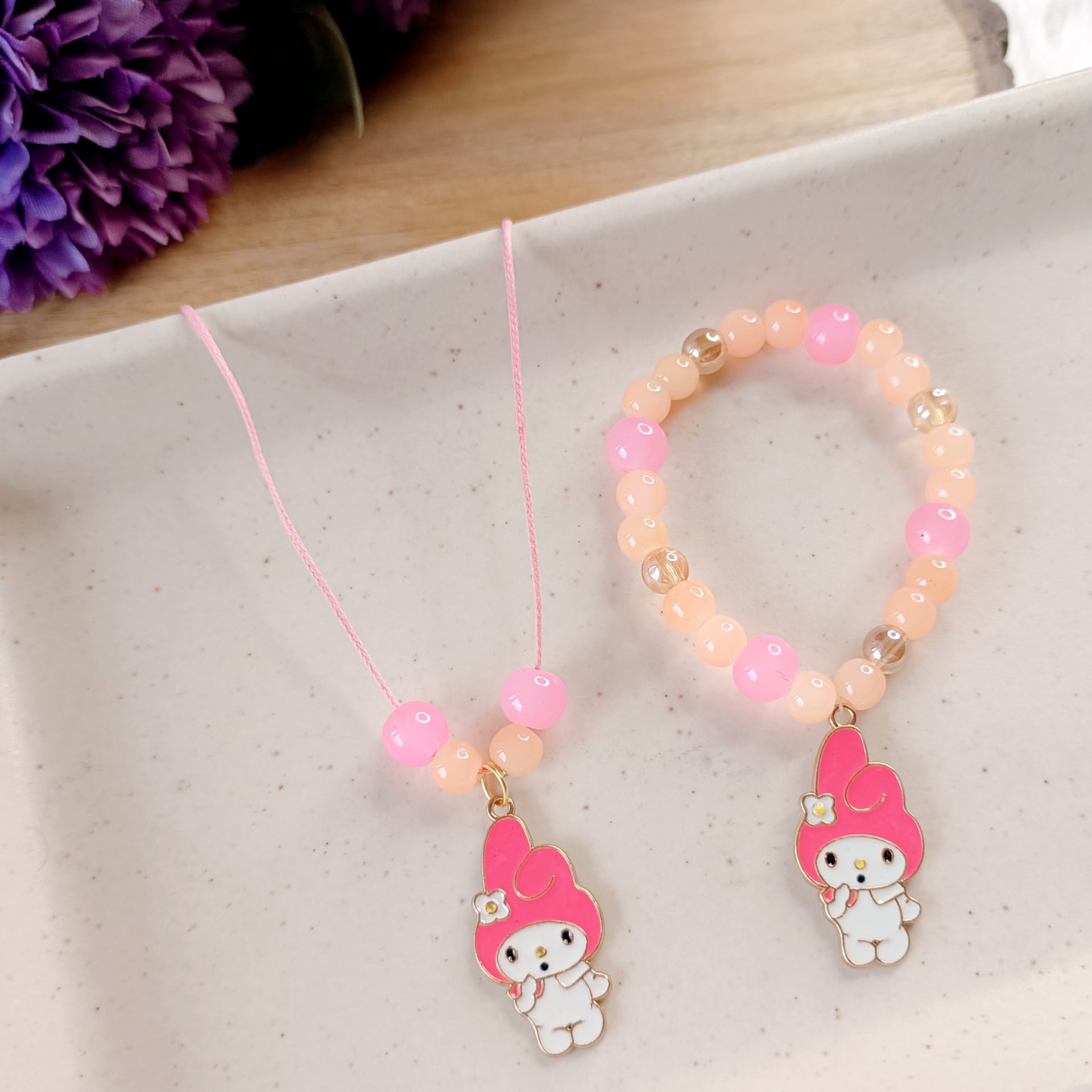 Yo baby Pendant & Bracelet Set