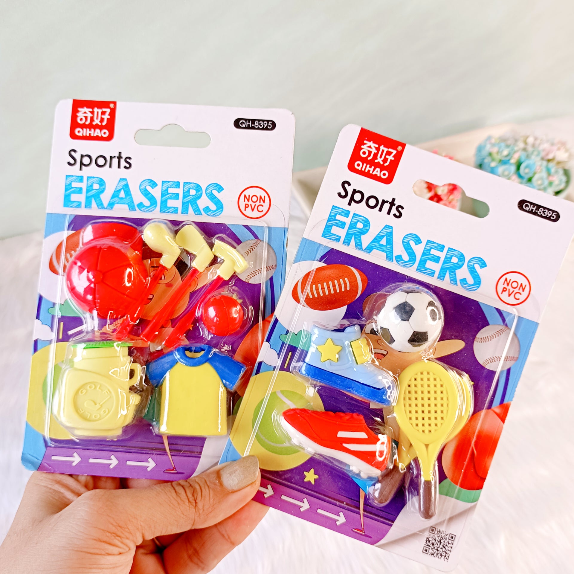 Sports Theme Eraser Set