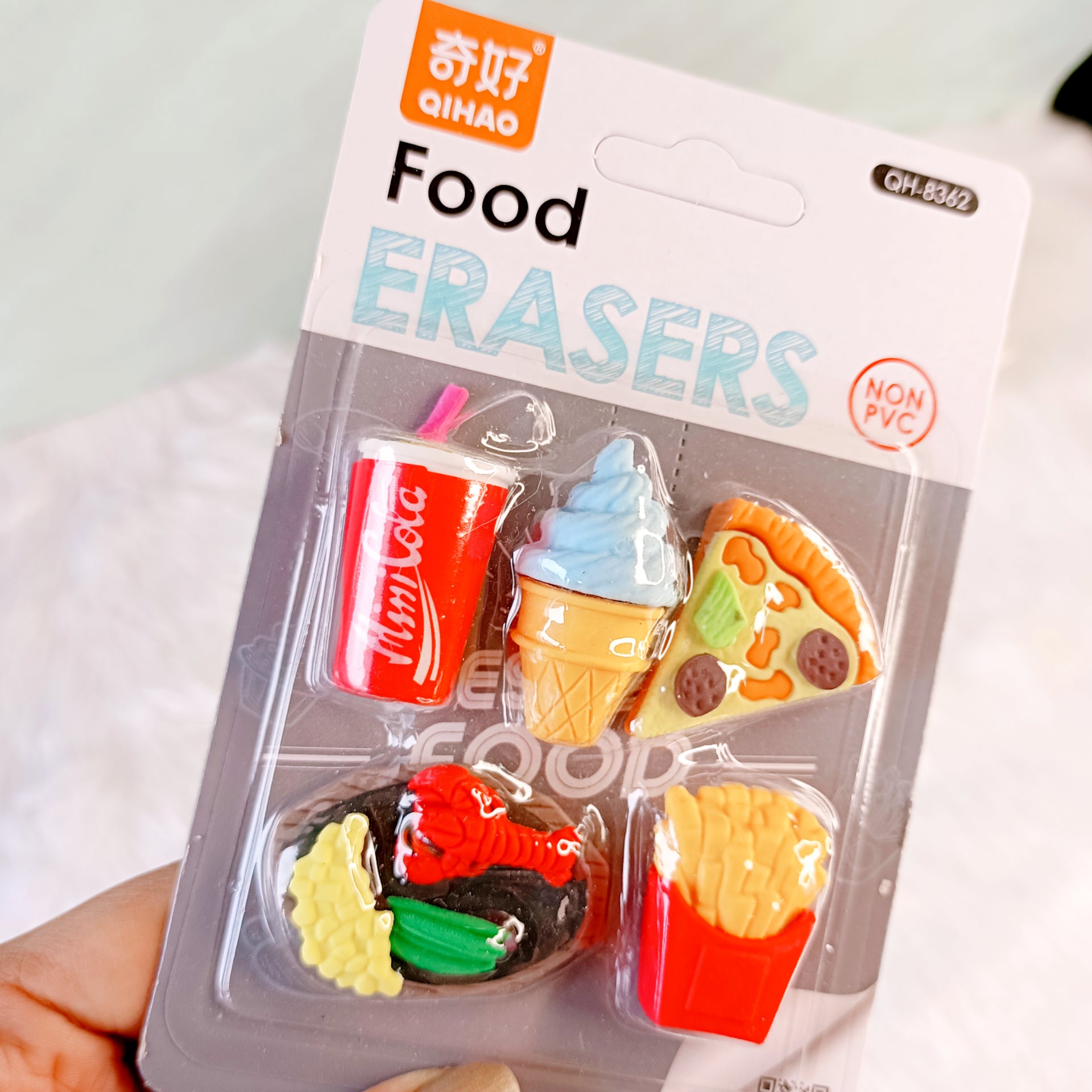 Food Theme Eraser Set