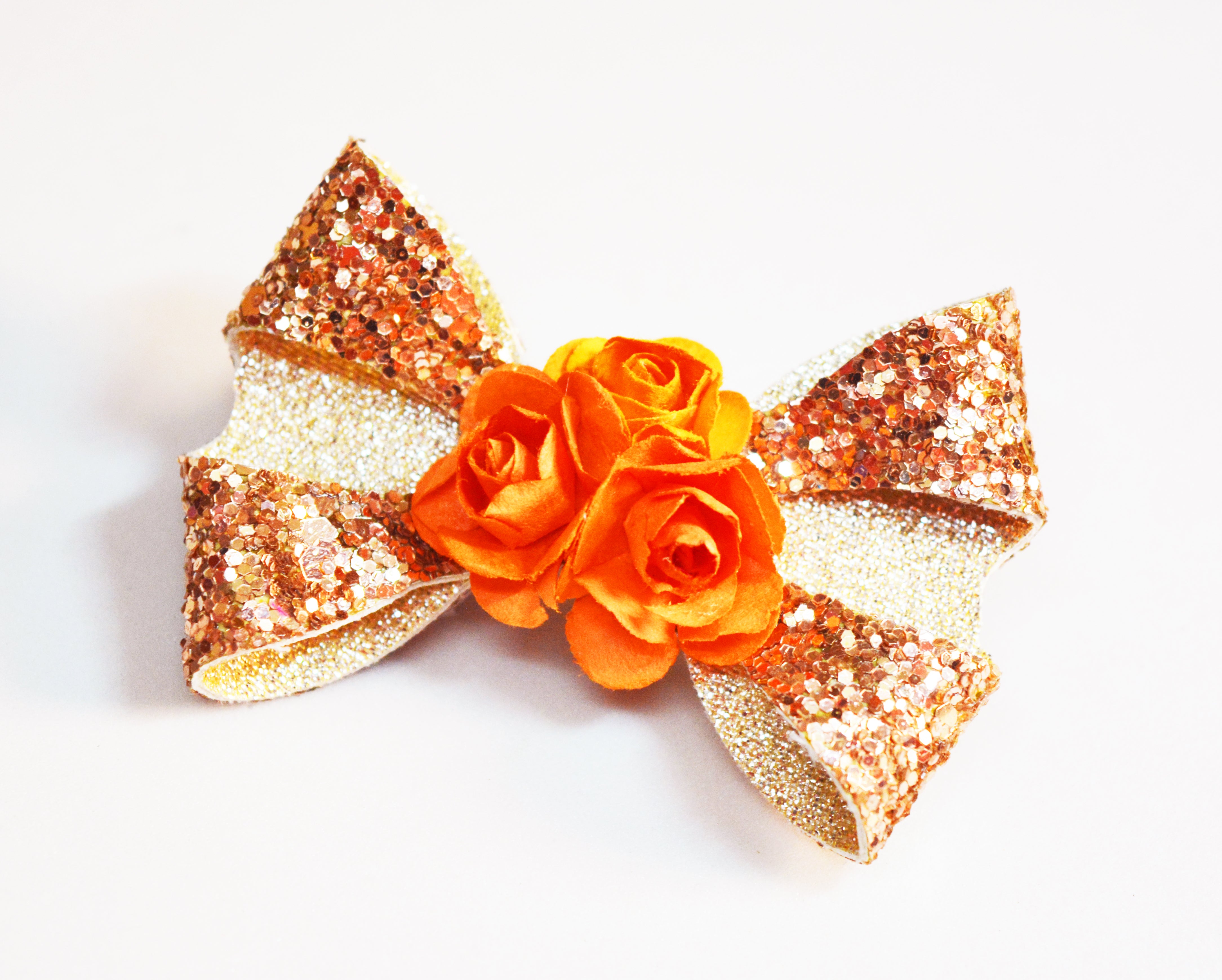 Double Loop Bow Clip - Rose Gold