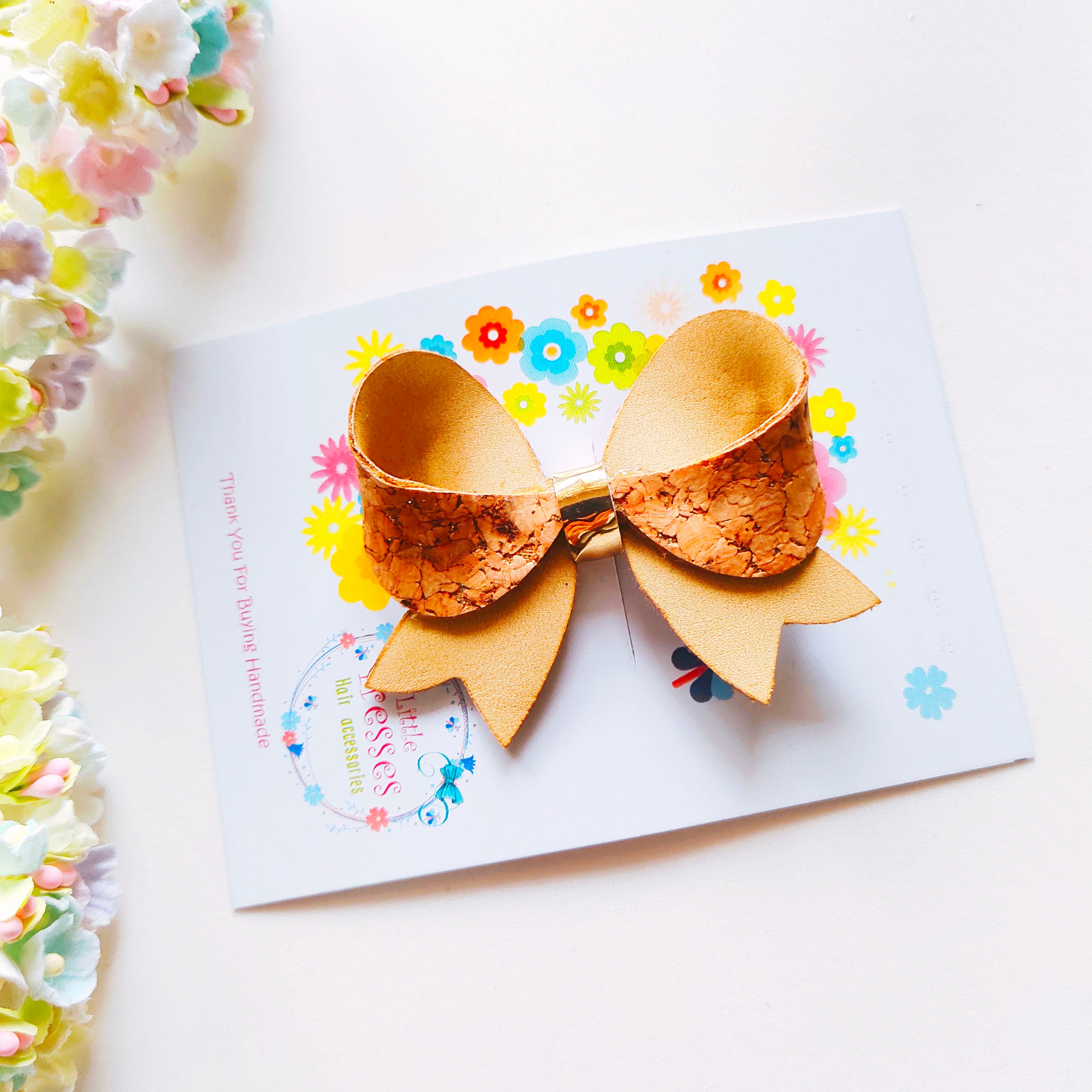 Loopy Bow Clip - Brown