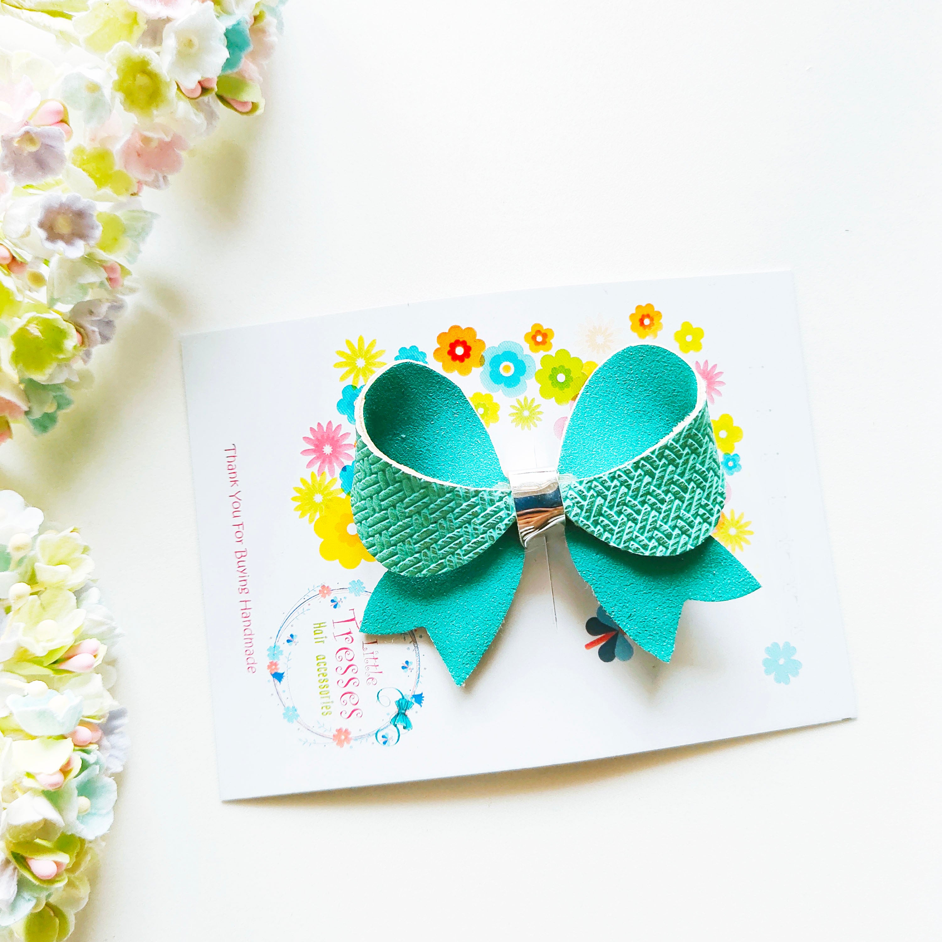 Loopy Bow Clip - Mint Green