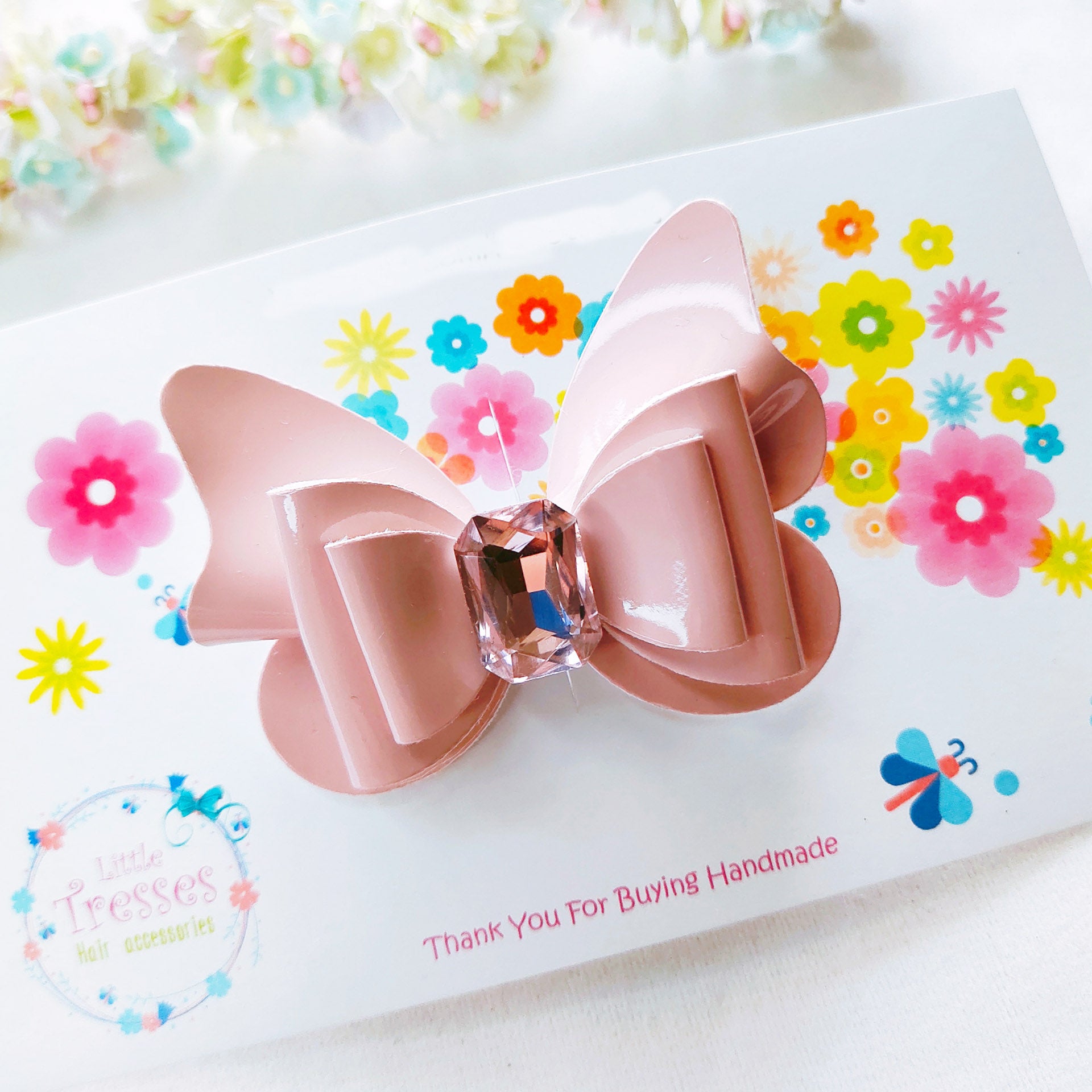 Butterfly Clip - Glossy Pink