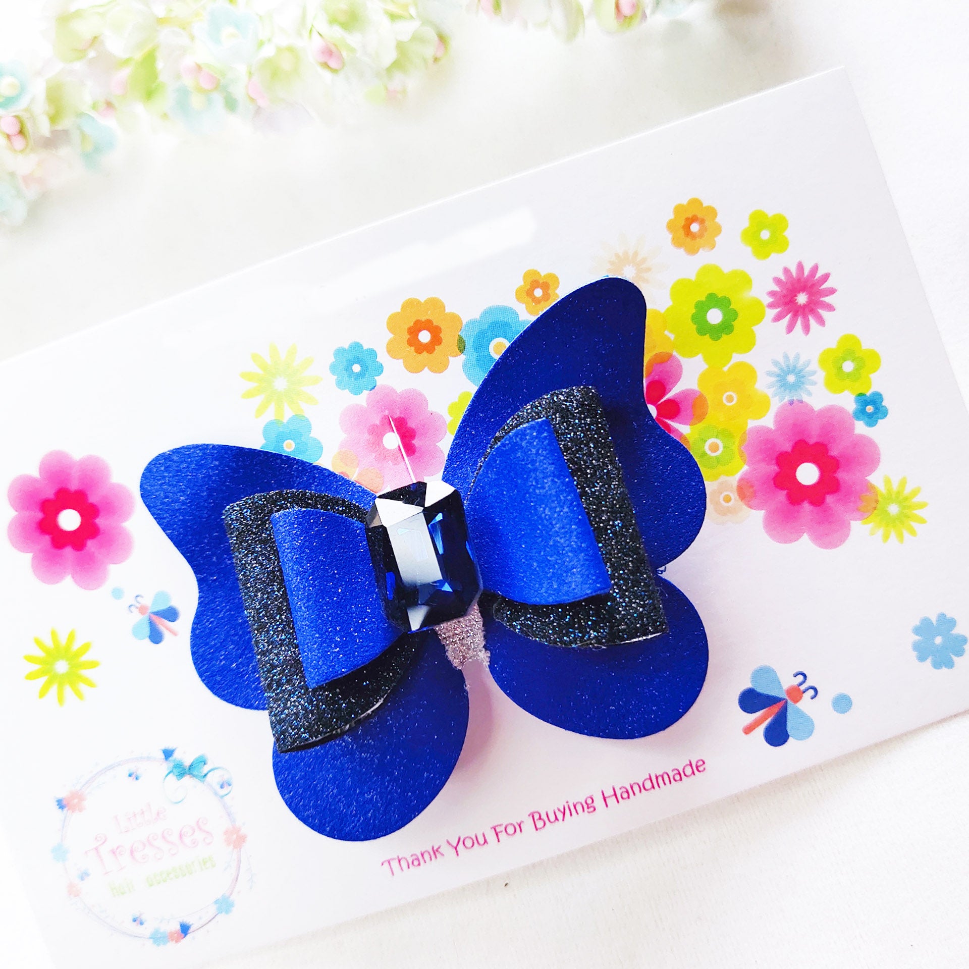 Butterfly Clip - Navy Blue